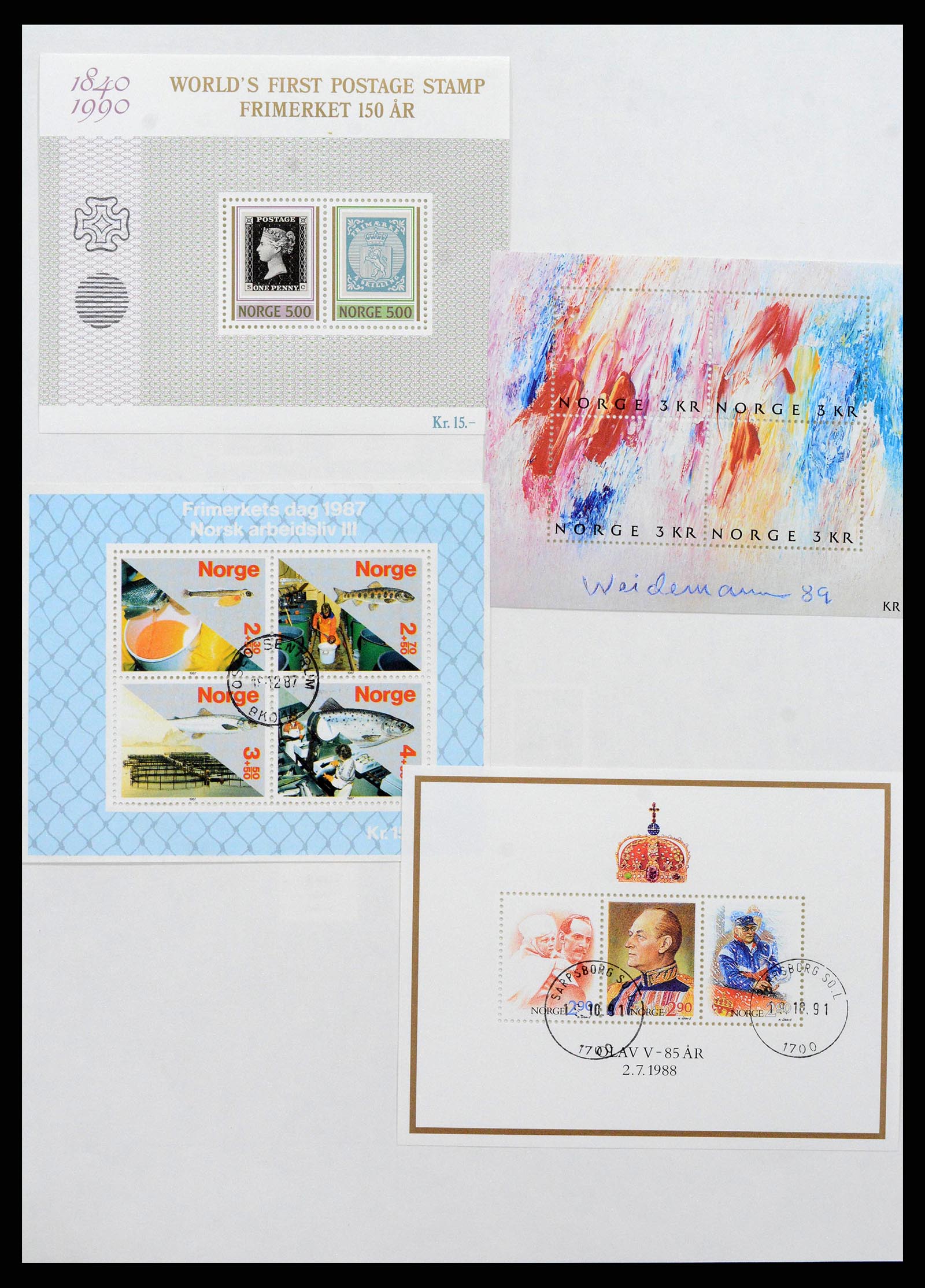 38742 0081 - Postzegelverzameling 38742 Noorwegen 1855-1985.