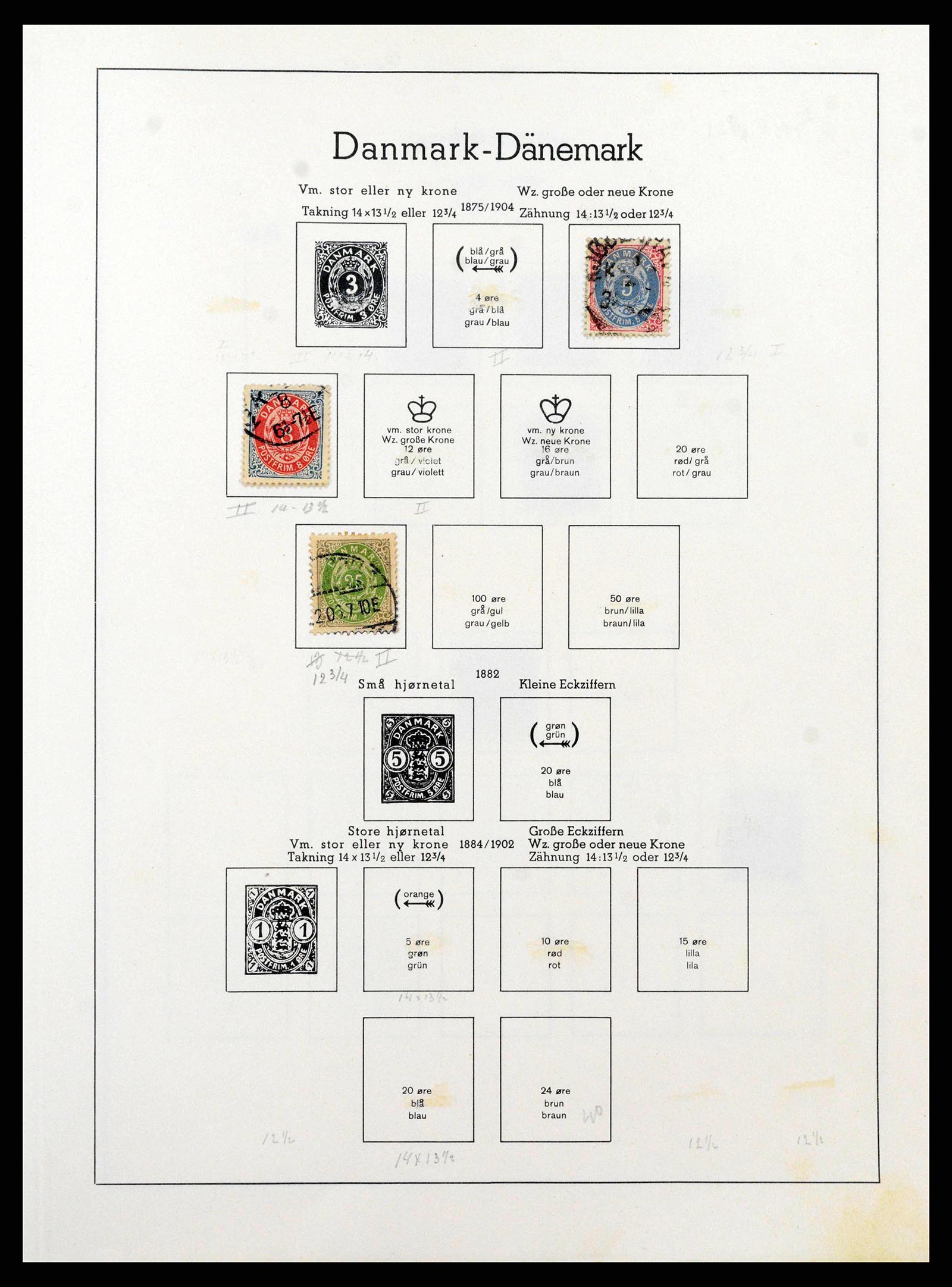38743 0002 - Postzegelverzameling 38743 Denemarken 1851-1989.