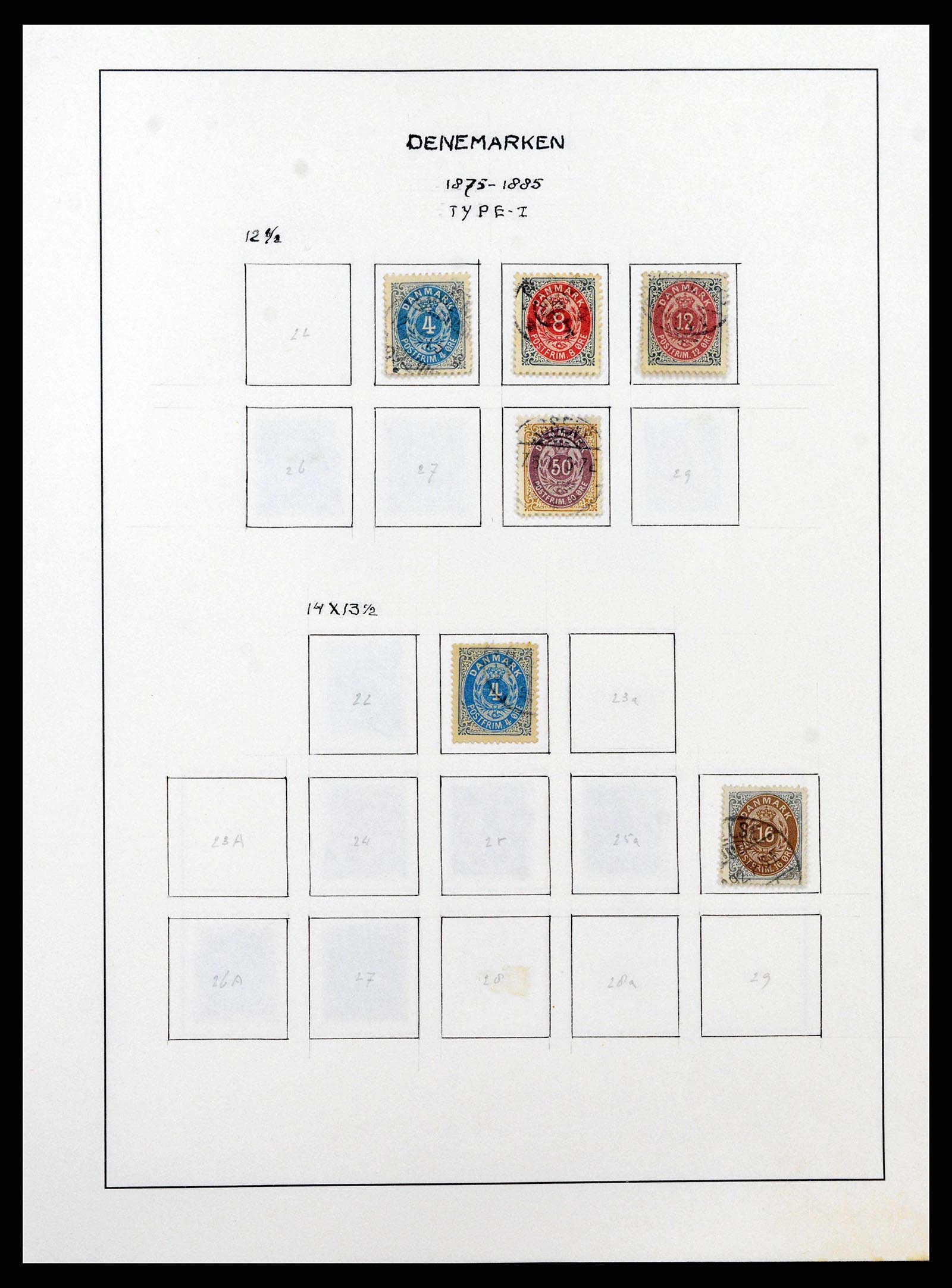 38743 0003 - Postzegelverzameling 38743 Denemarken 1851-1989.