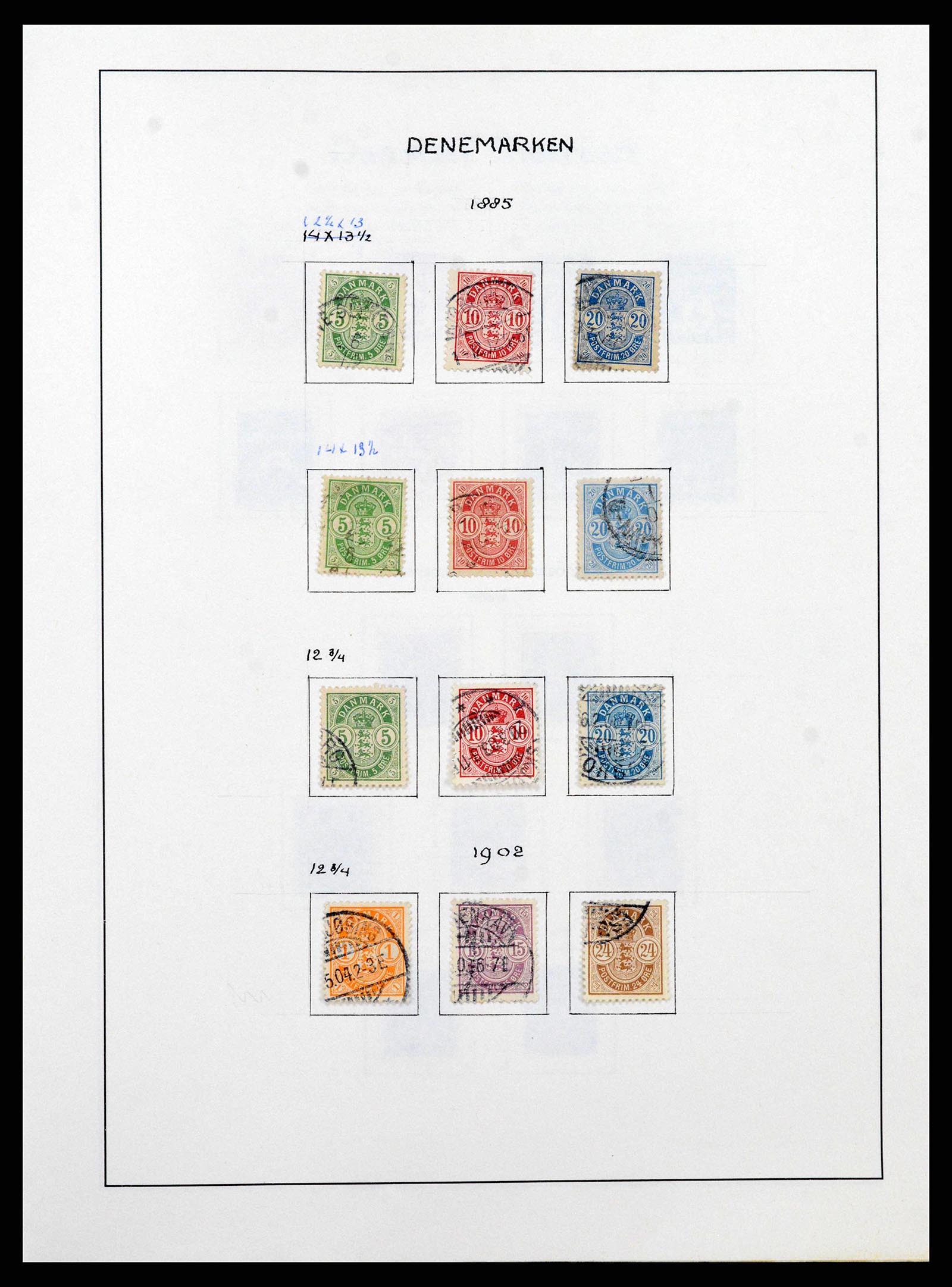 38743 0005 - Postzegelverzameling 38743 Denemarken 1851-1989.