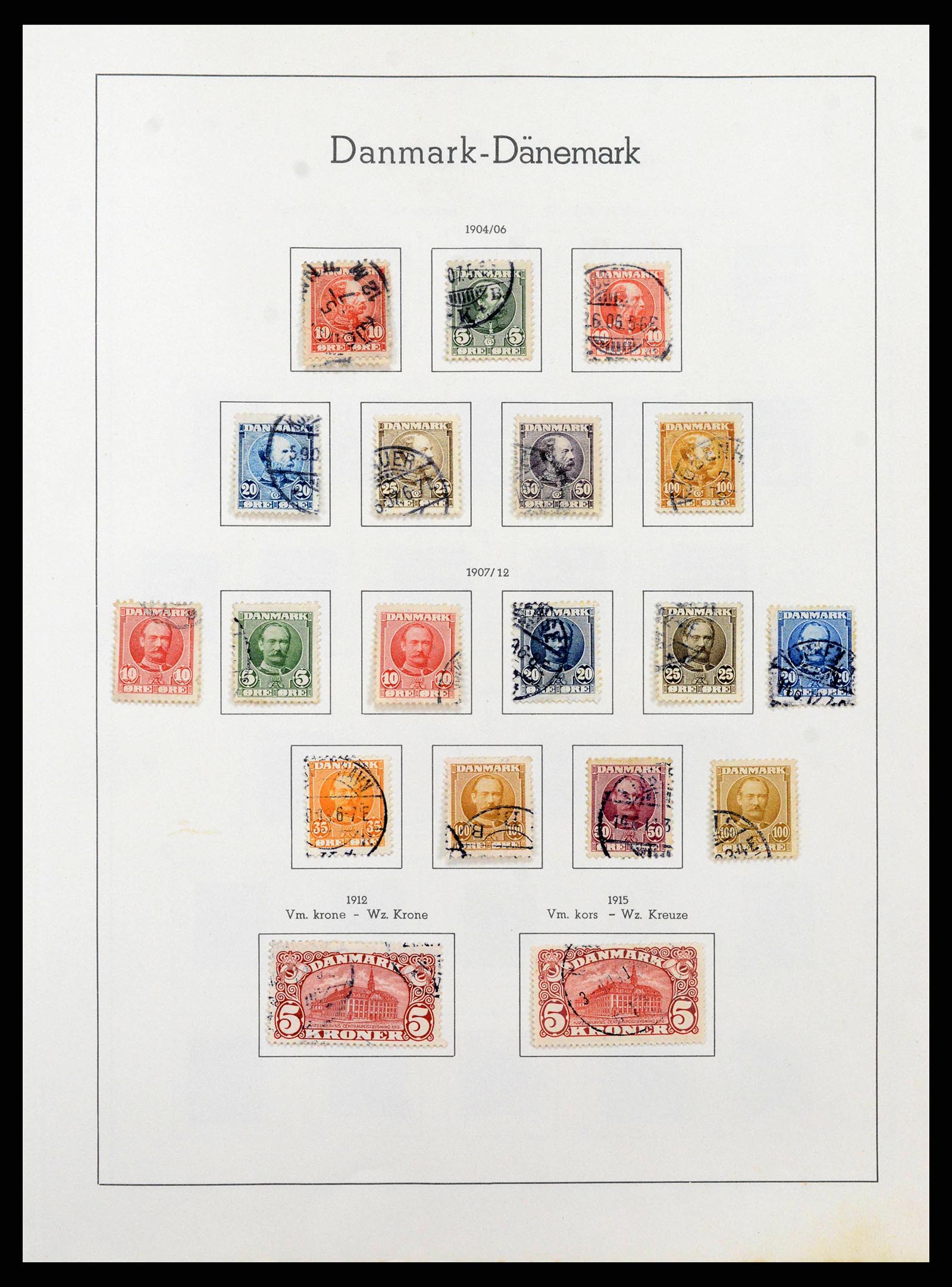 38743 0007 - Postzegelverzameling 38743 Denemarken 1851-1989.