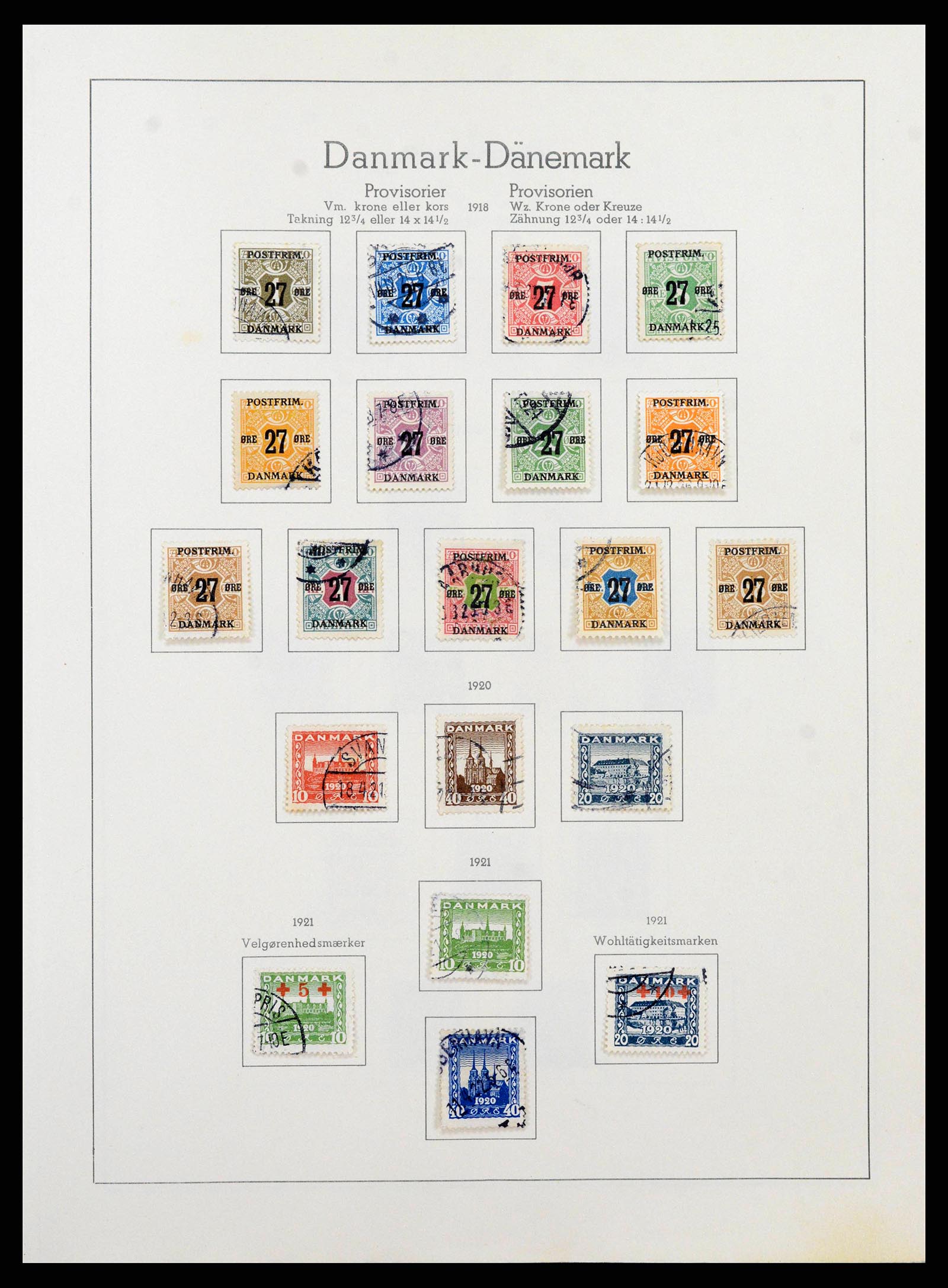 38743 0010 - Postzegelverzameling 38743 Denemarken 1851-1989.
