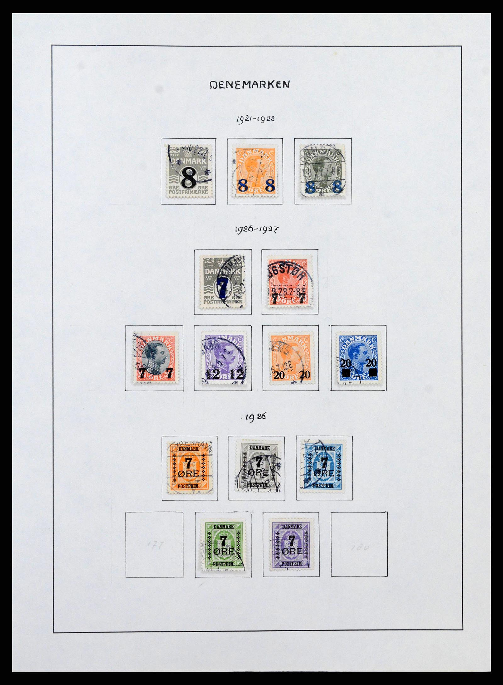 38743 0011 - Postzegelverzameling 38743 Denemarken 1851-1989.