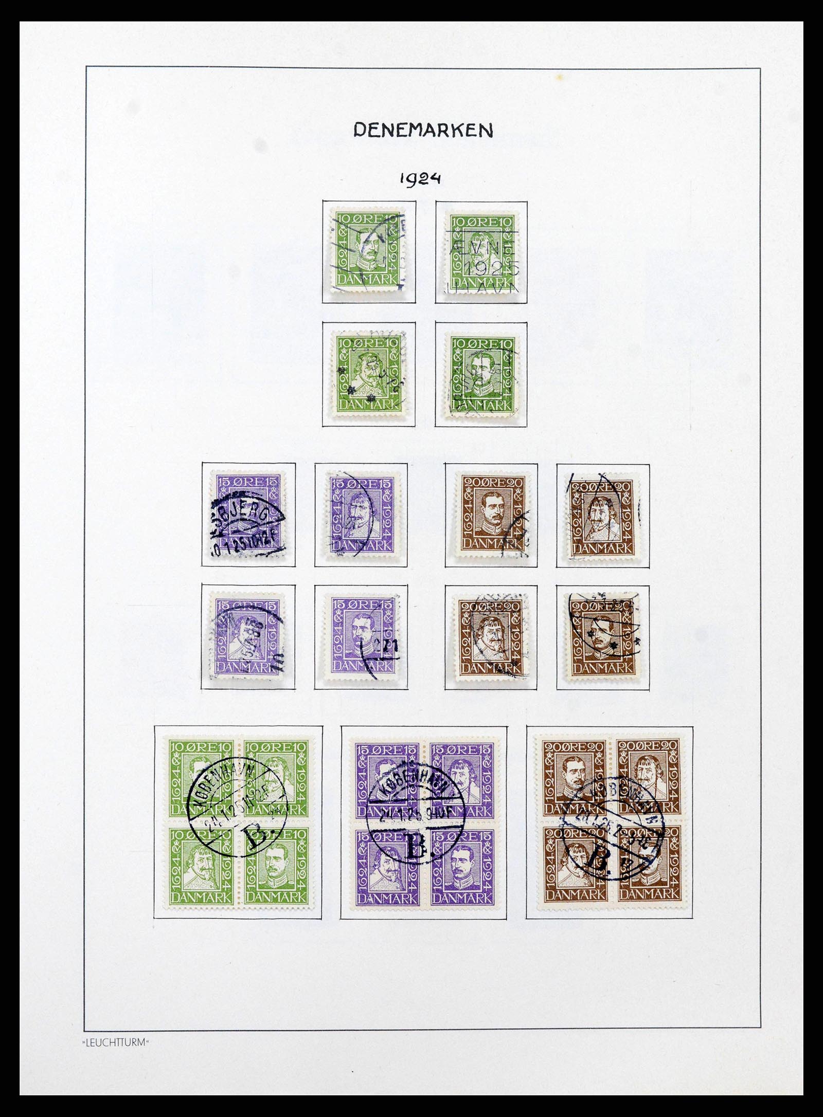 38743 0012 - Postzegelverzameling 38743 Denemarken 1851-1989.