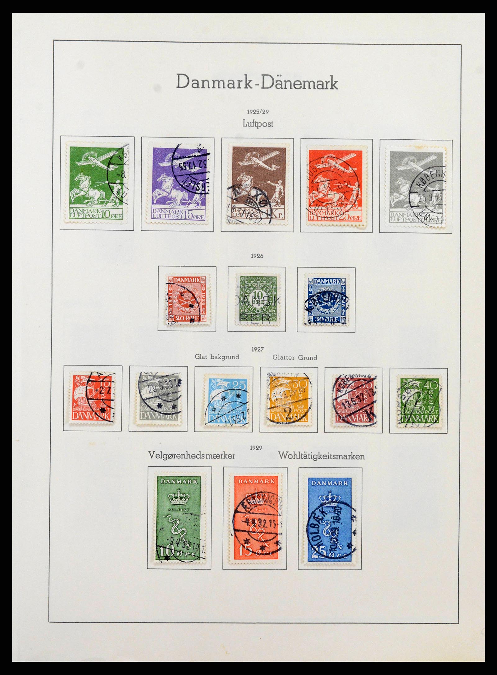 38743 0013 - Postzegelverzameling 38743 Denemarken 1851-1989.