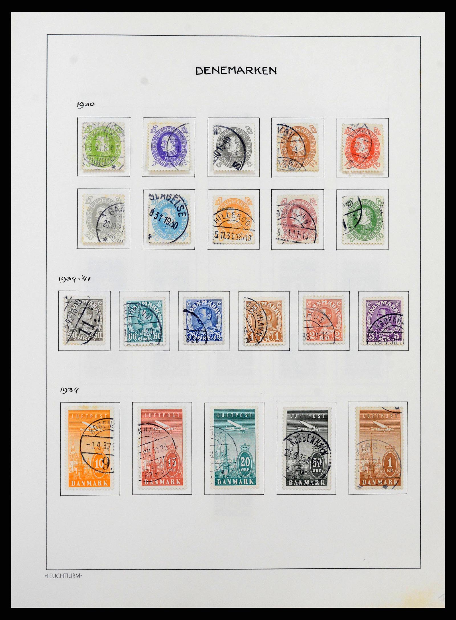 38743 0014 - Postzegelverzameling 38743 Denemarken 1851-1989.