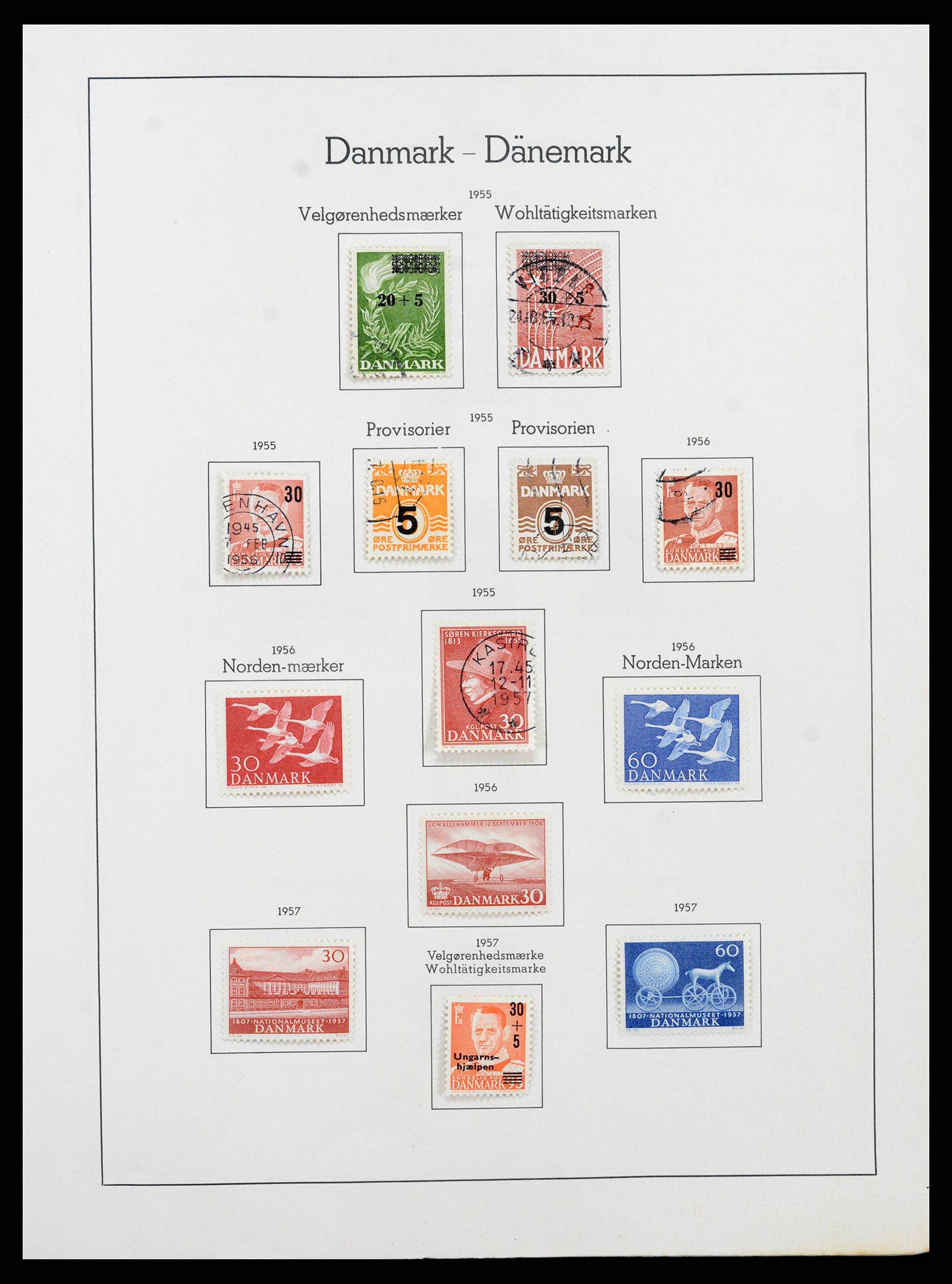 38743 0025 - Postzegelverzameling 38743 Denemarken 1851-1989.