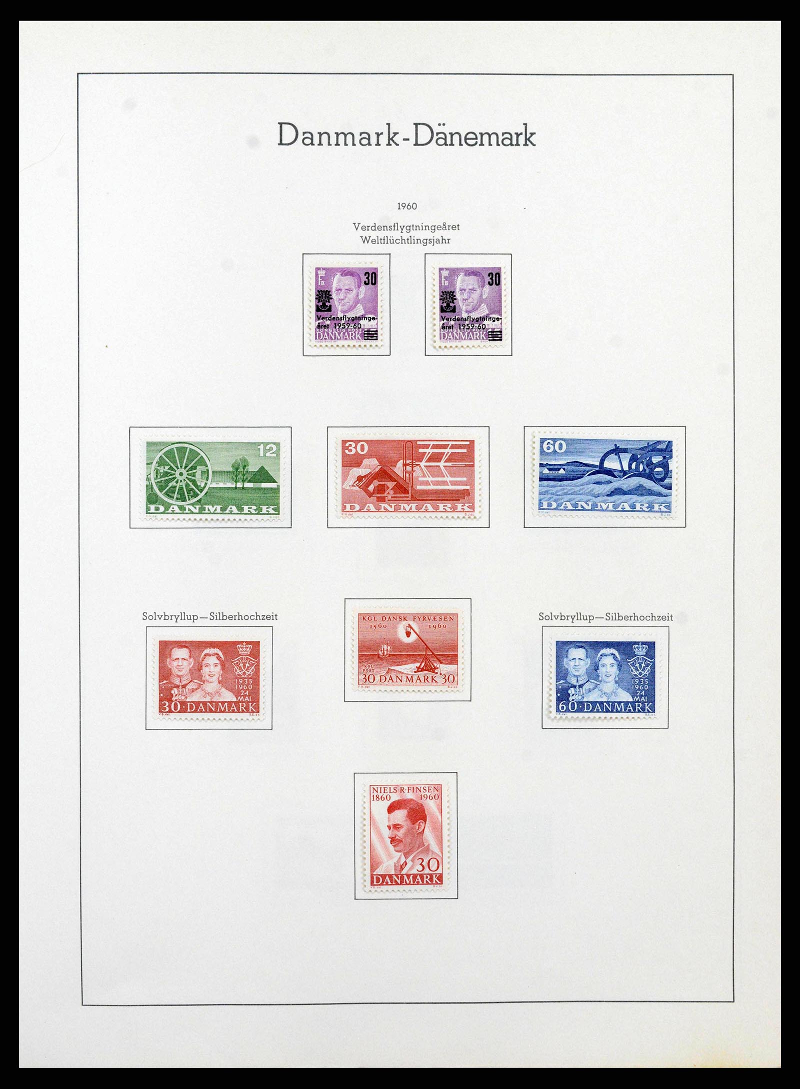 38743 0027 - Postzegelverzameling 38743 Denemarken 1851-1989.