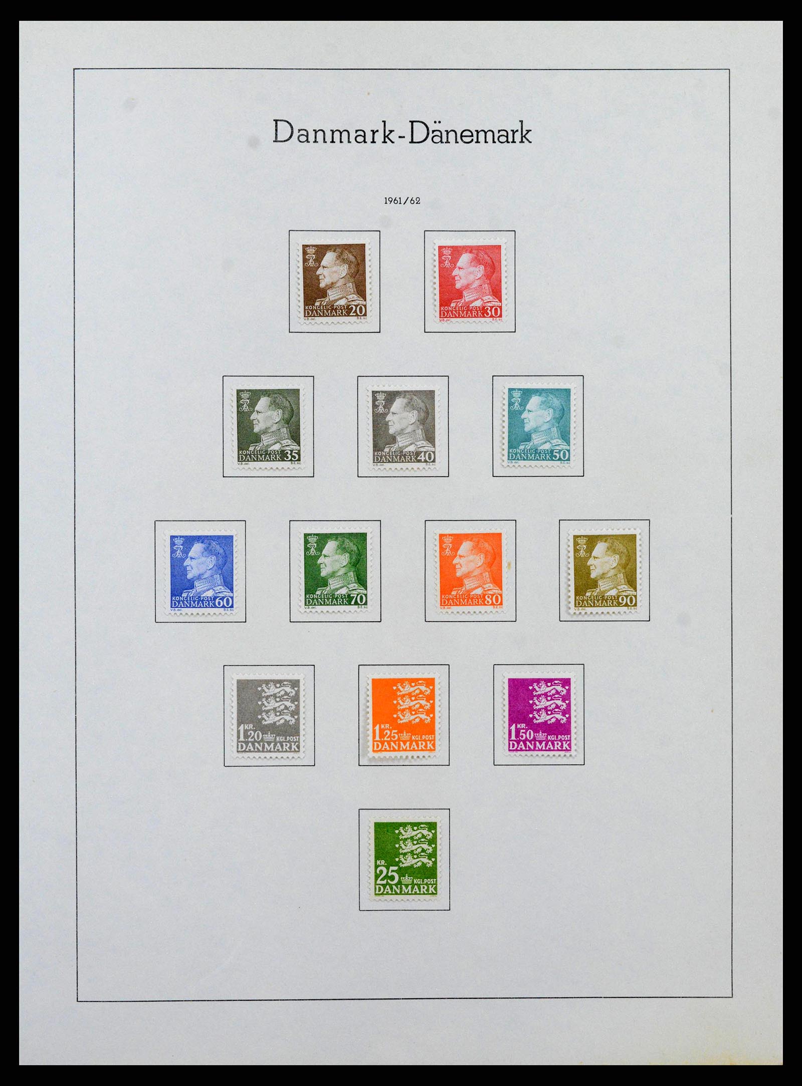 38743 0029 - Postzegelverzameling 38743 Denemarken 1851-1989.