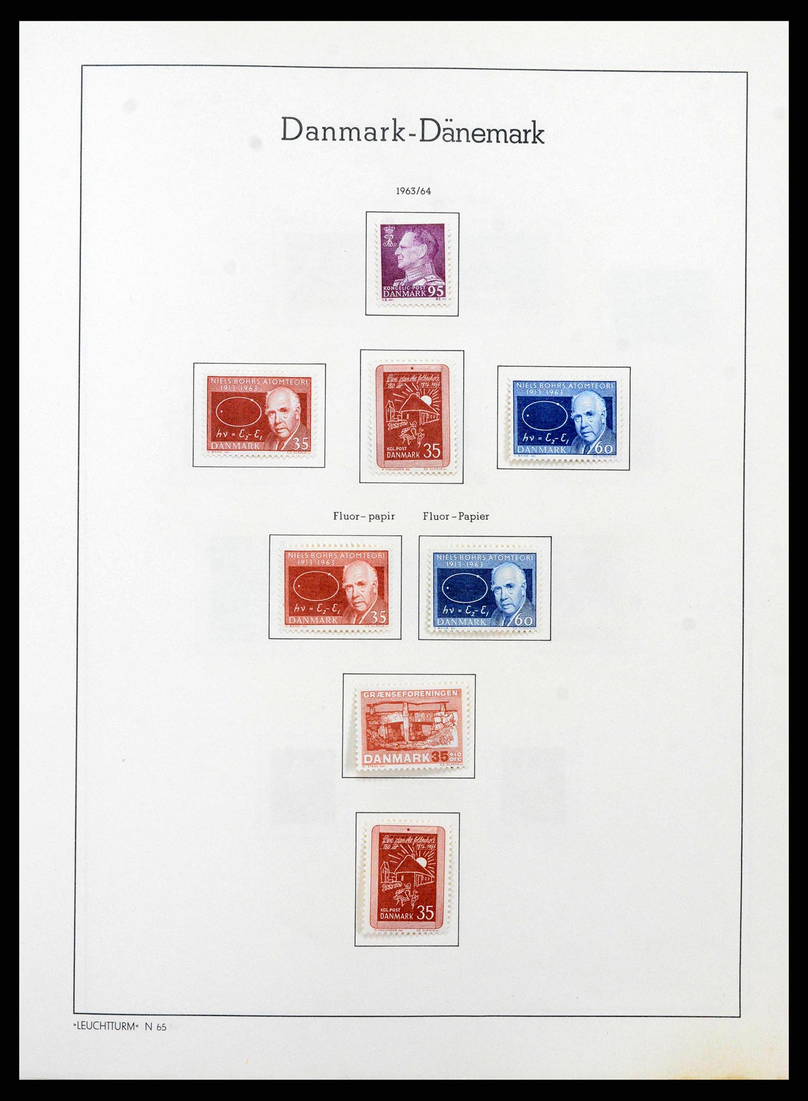 38743 0033 - Postzegelverzameling 38743 Denemarken 1851-1989.