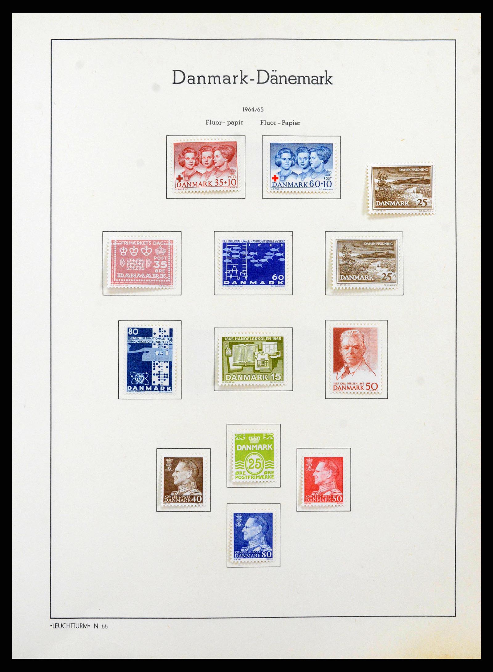 38743 0034 - Postzegelverzameling 38743 Denemarken 1851-1989.