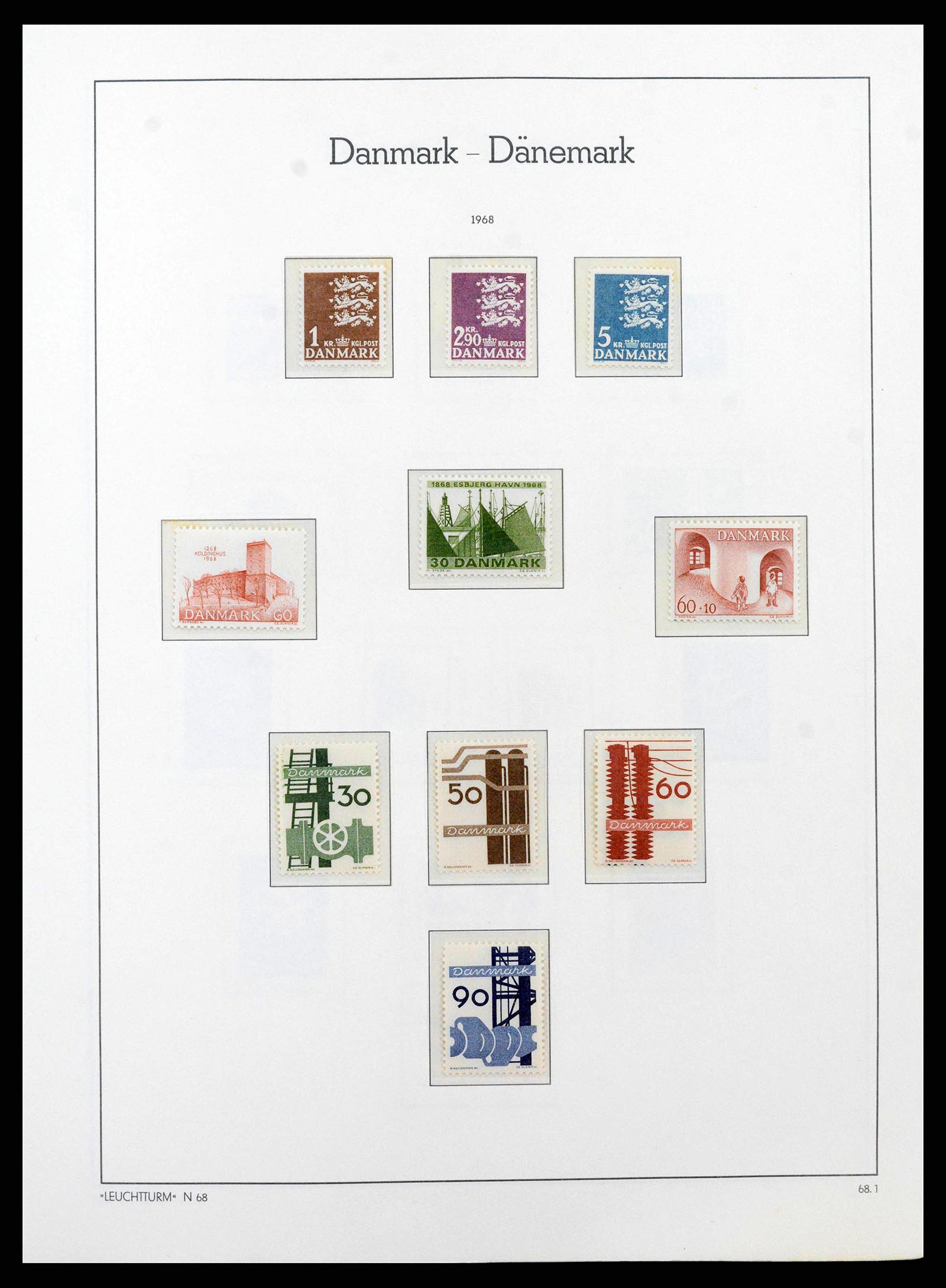 38743 0040 - Postzegelverzameling 38743 Denemarken 1851-1989.