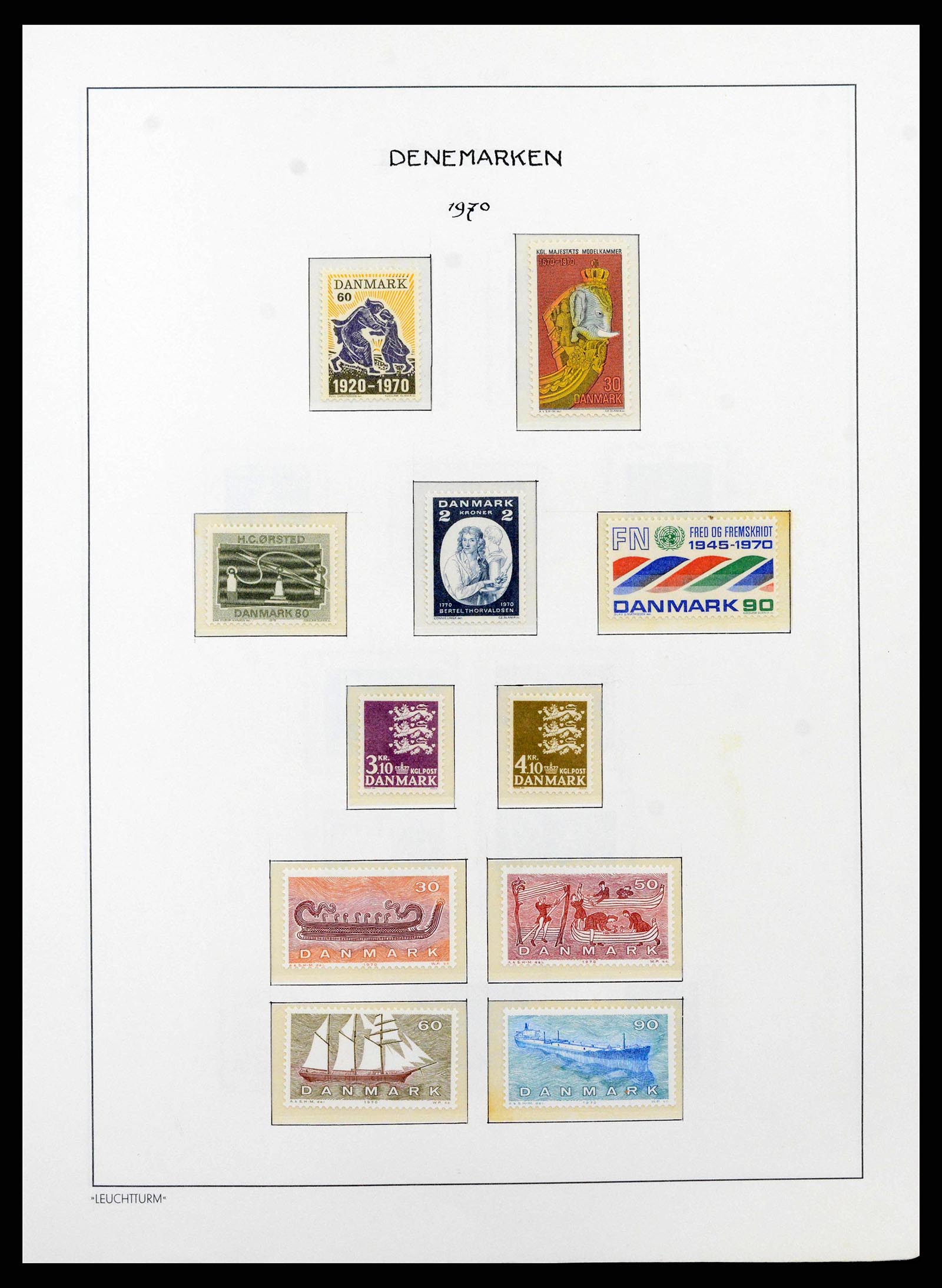 38743 0043 - Postzegelverzameling 38743 Denemarken 1851-1989.