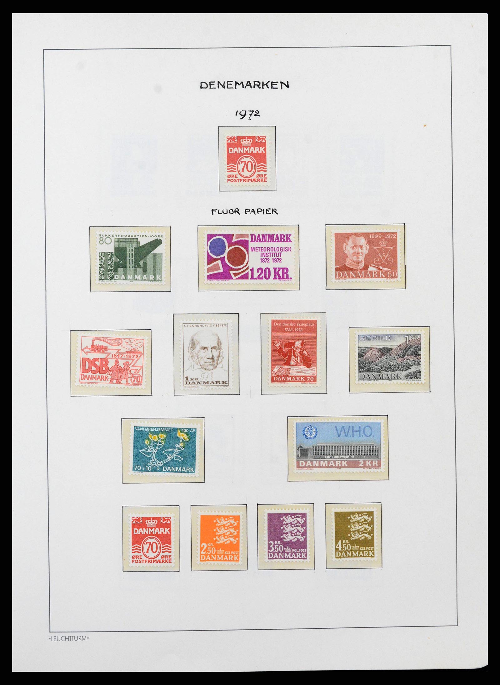 38743 0045 - Postzegelverzameling 38743 Denemarken 1851-1989.