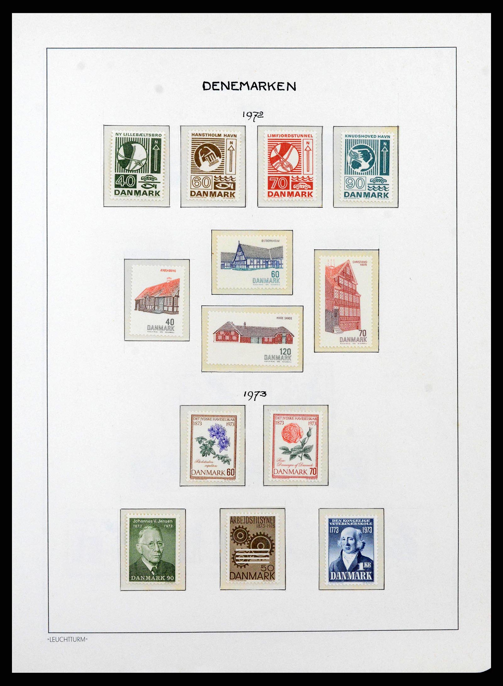 38743 0046 - Postzegelverzameling 38743 Denemarken 1851-1989.