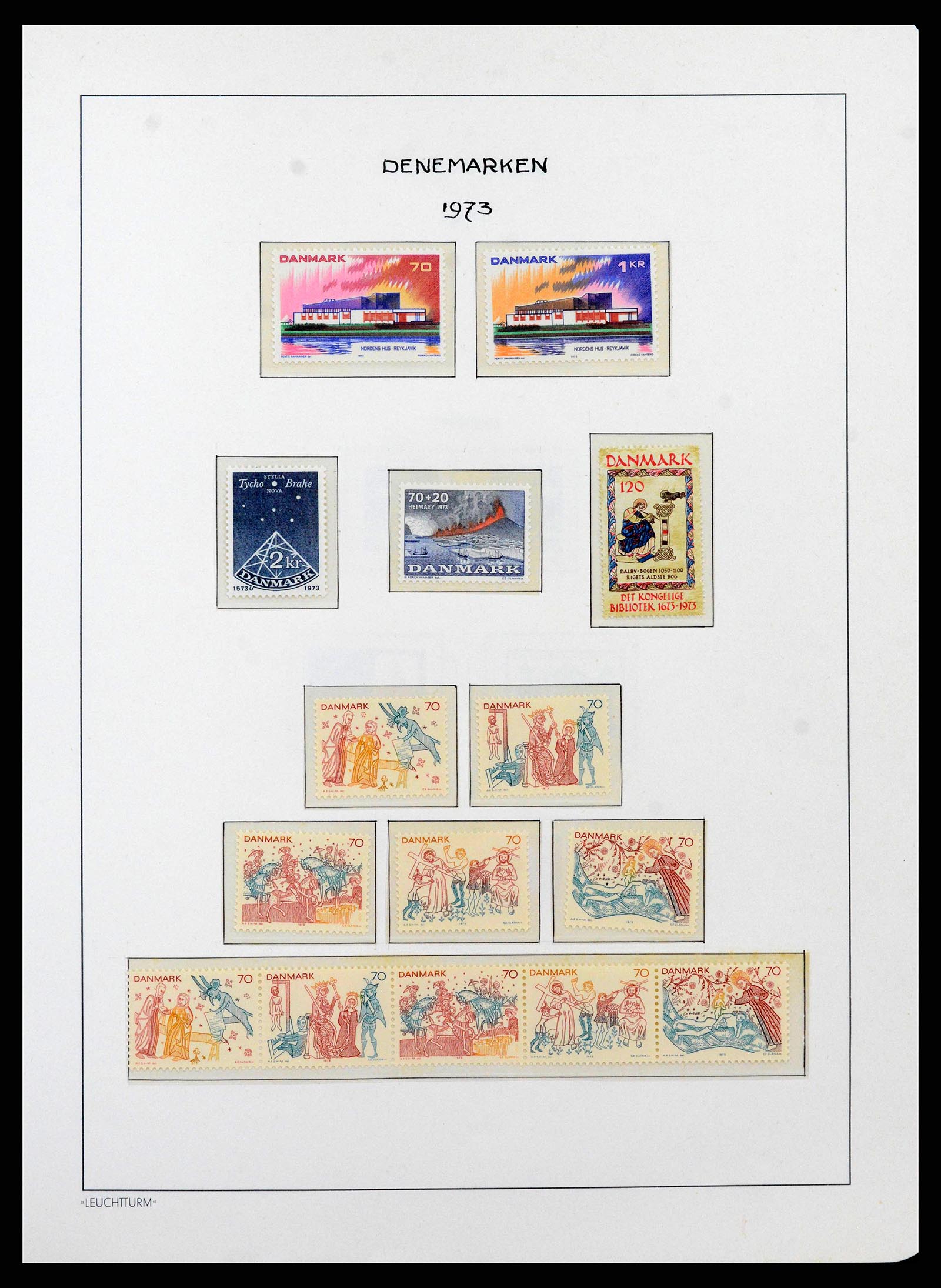 38743 0047 - Postzegelverzameling 38743 Denemarken 1851-1989.
