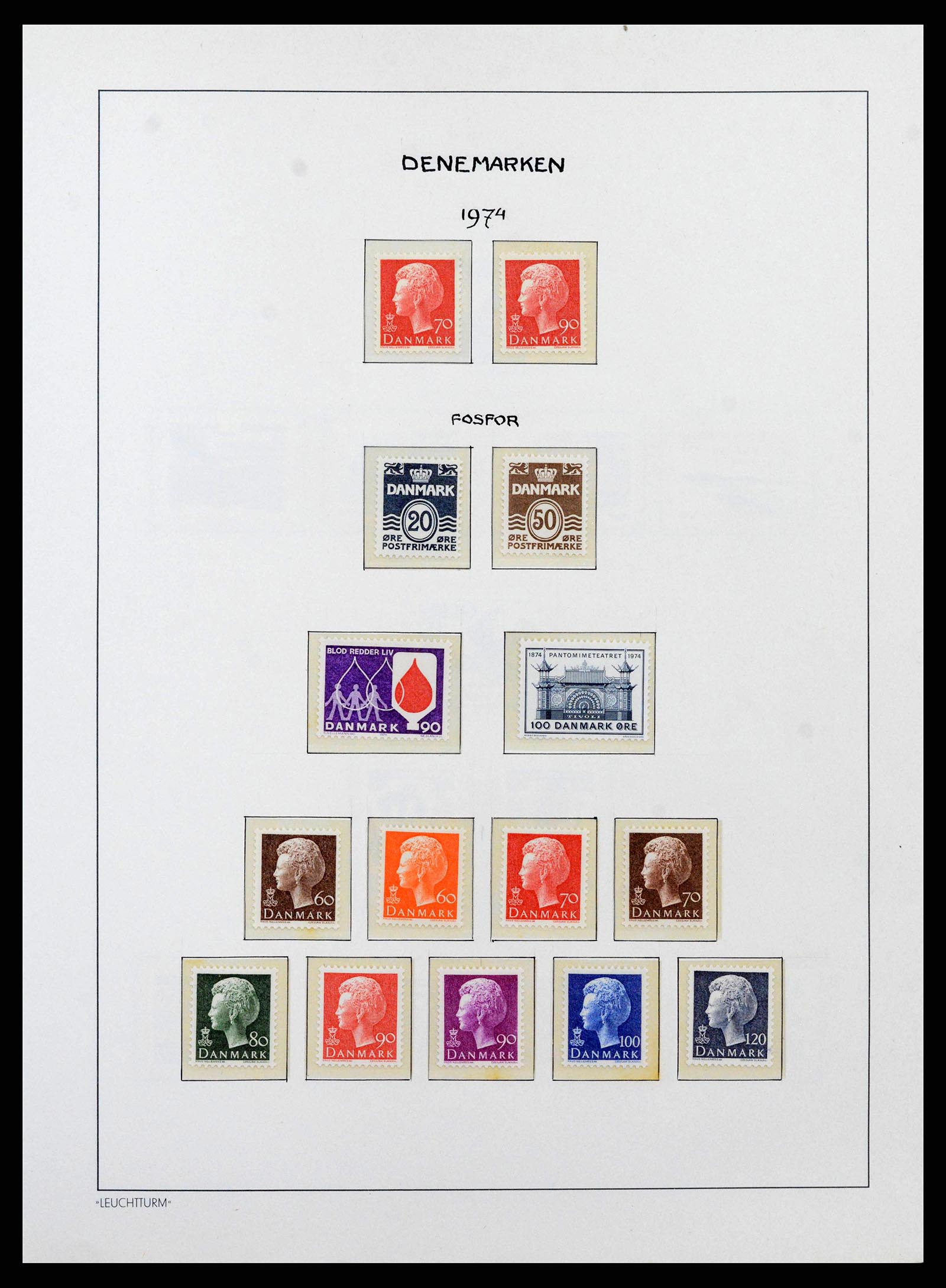 38743 0048 - Postzegelverzameling 38743 Denemarken 1851-1989.