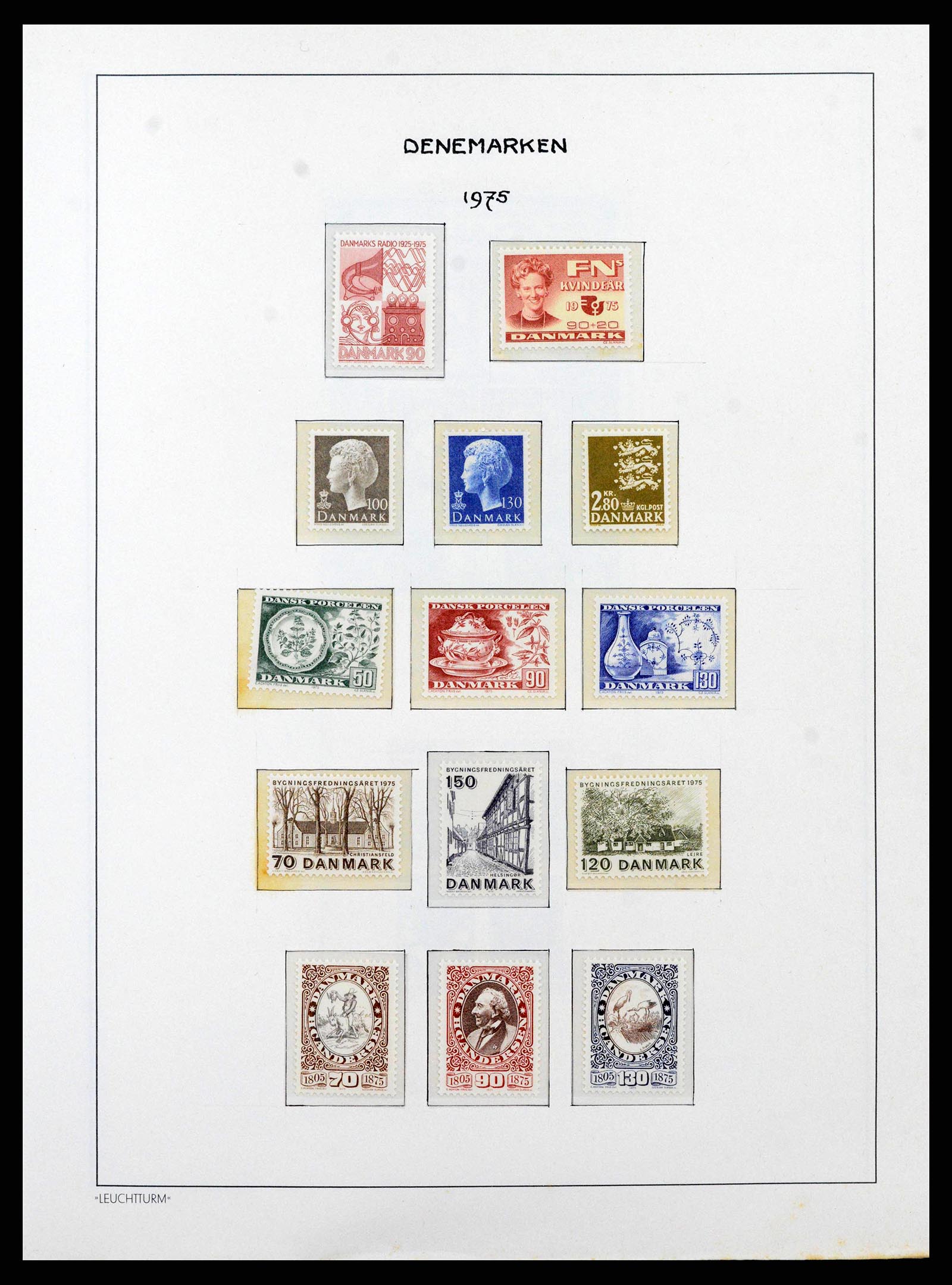 38743 0050 - Postzegelverzameling 38743 Denemarken 1851-1989.