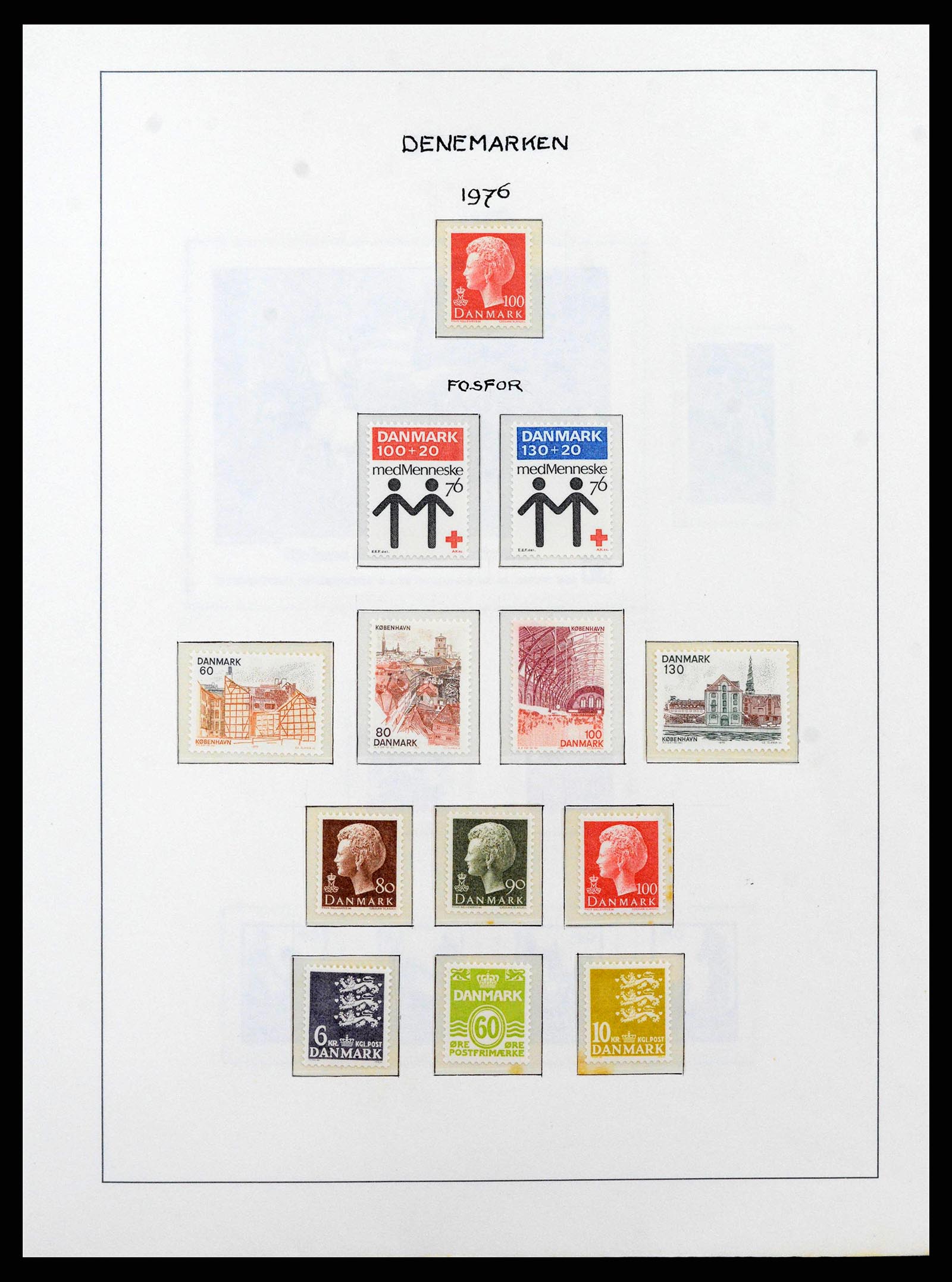 38743 0053 - Postzegelverzameling 38743 Denemarken 1851-1989.
