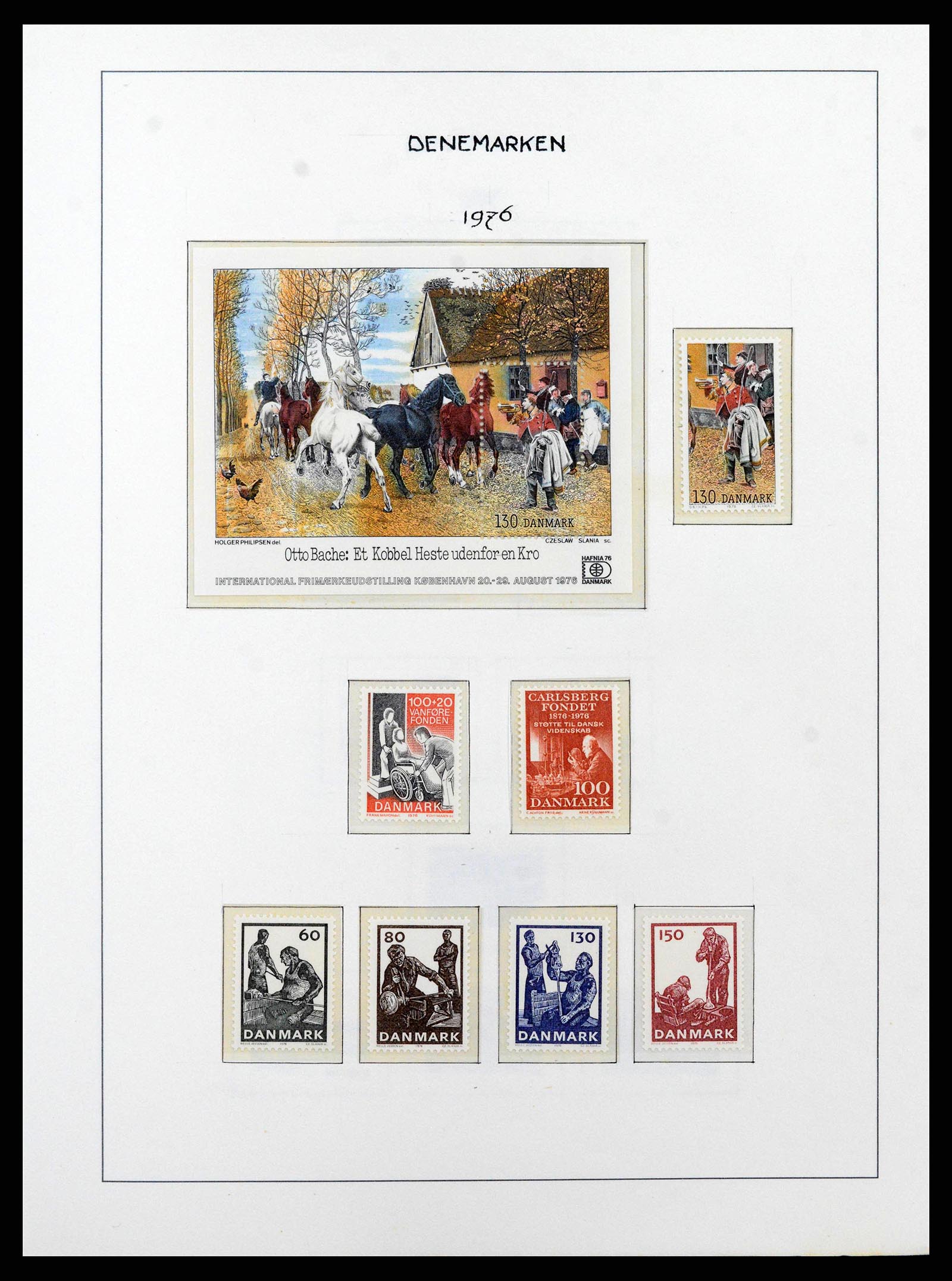 38743 0054 - Postzegelverzameling 38743 Denemarken 1851-1989.