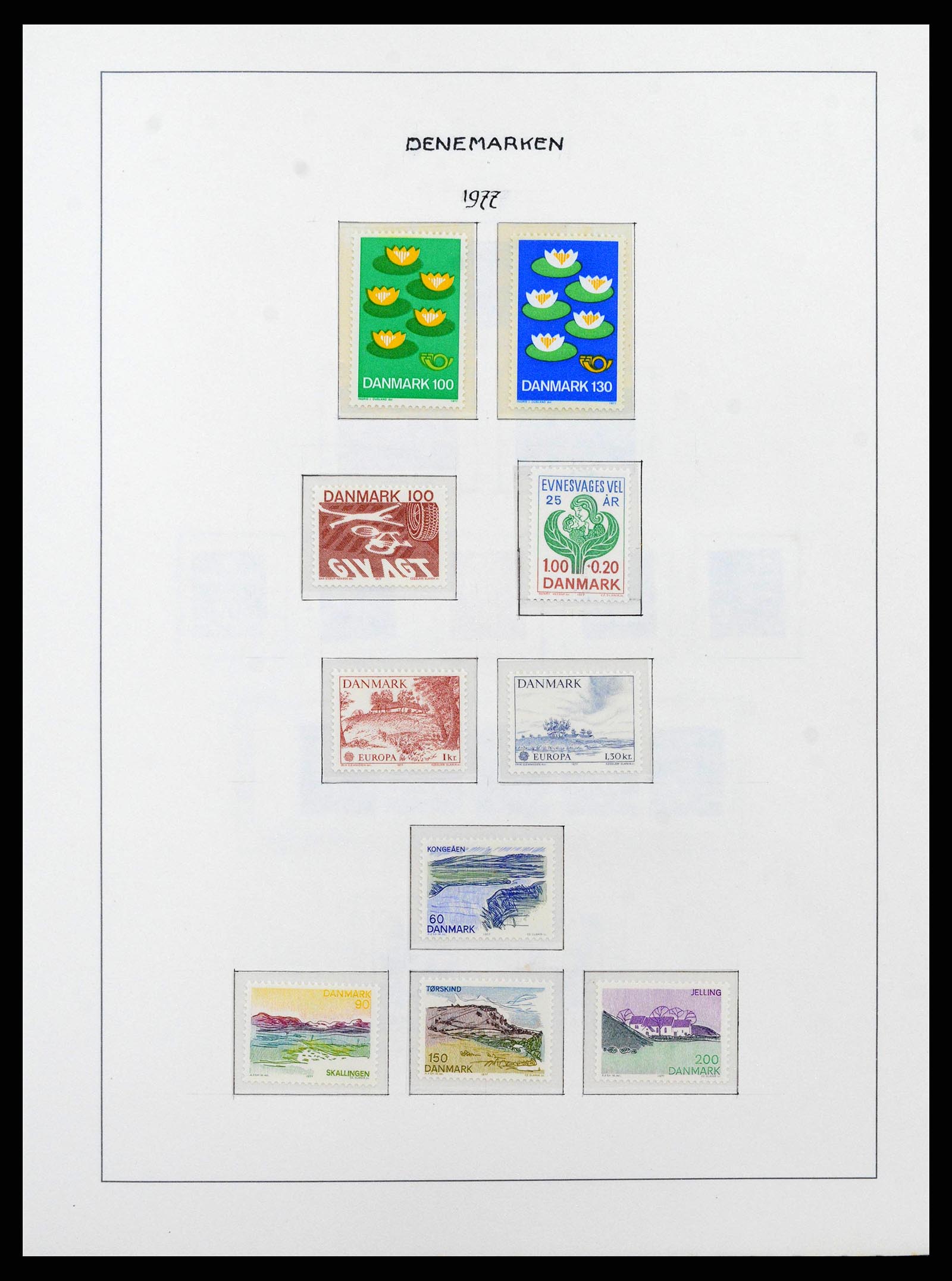 38743 0055 - Postzegelverzameling 38743 Denemarken 1851-1989.