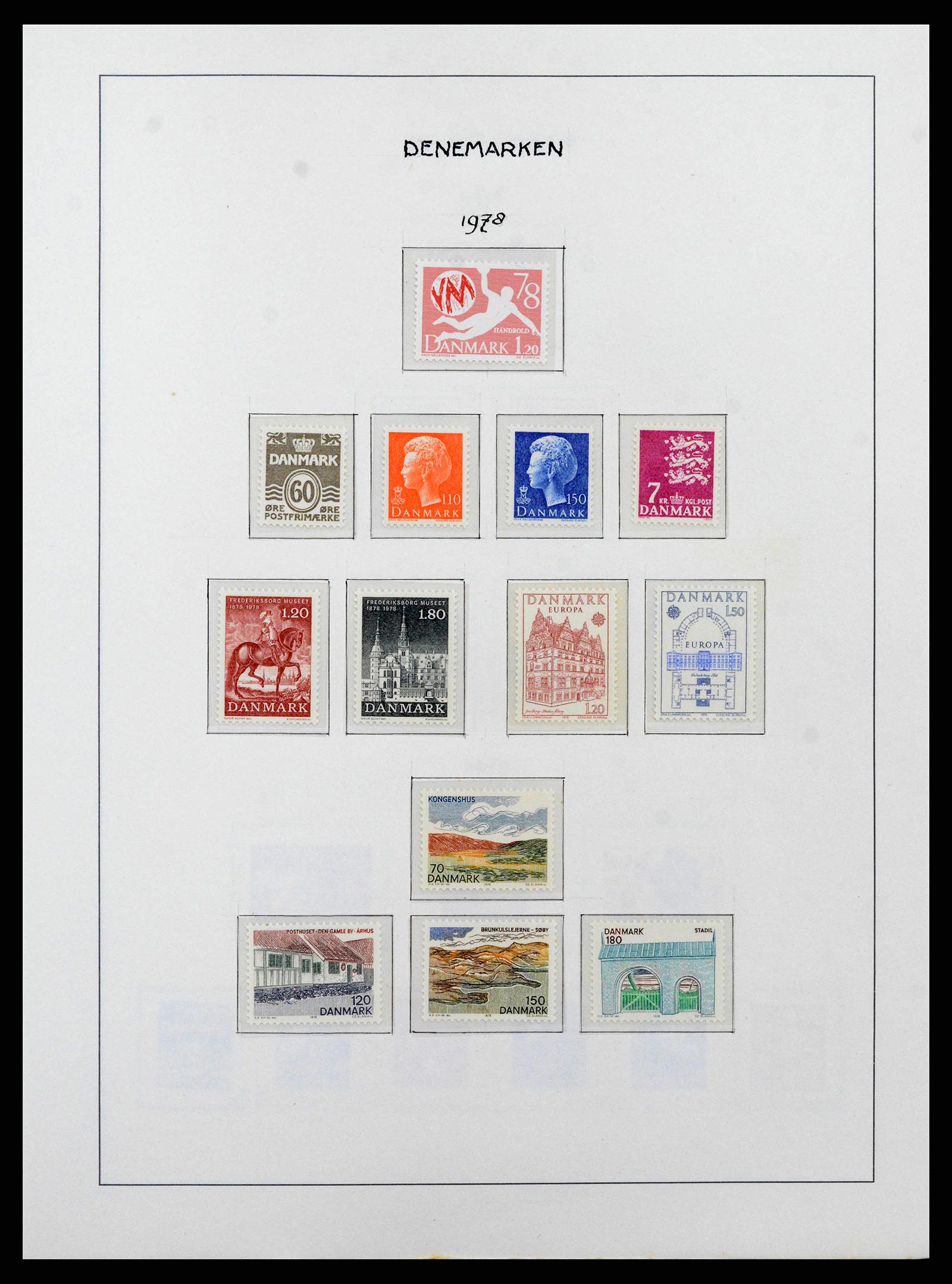 38743 0057 - Postzegelverzameling 38743 Denemarken 1851-1989.