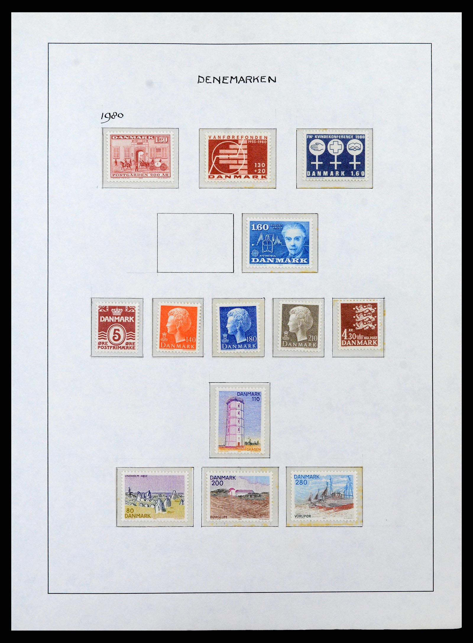 38743 0060 - Postzegelverzameling 38743 Denemarken 1851-1989.