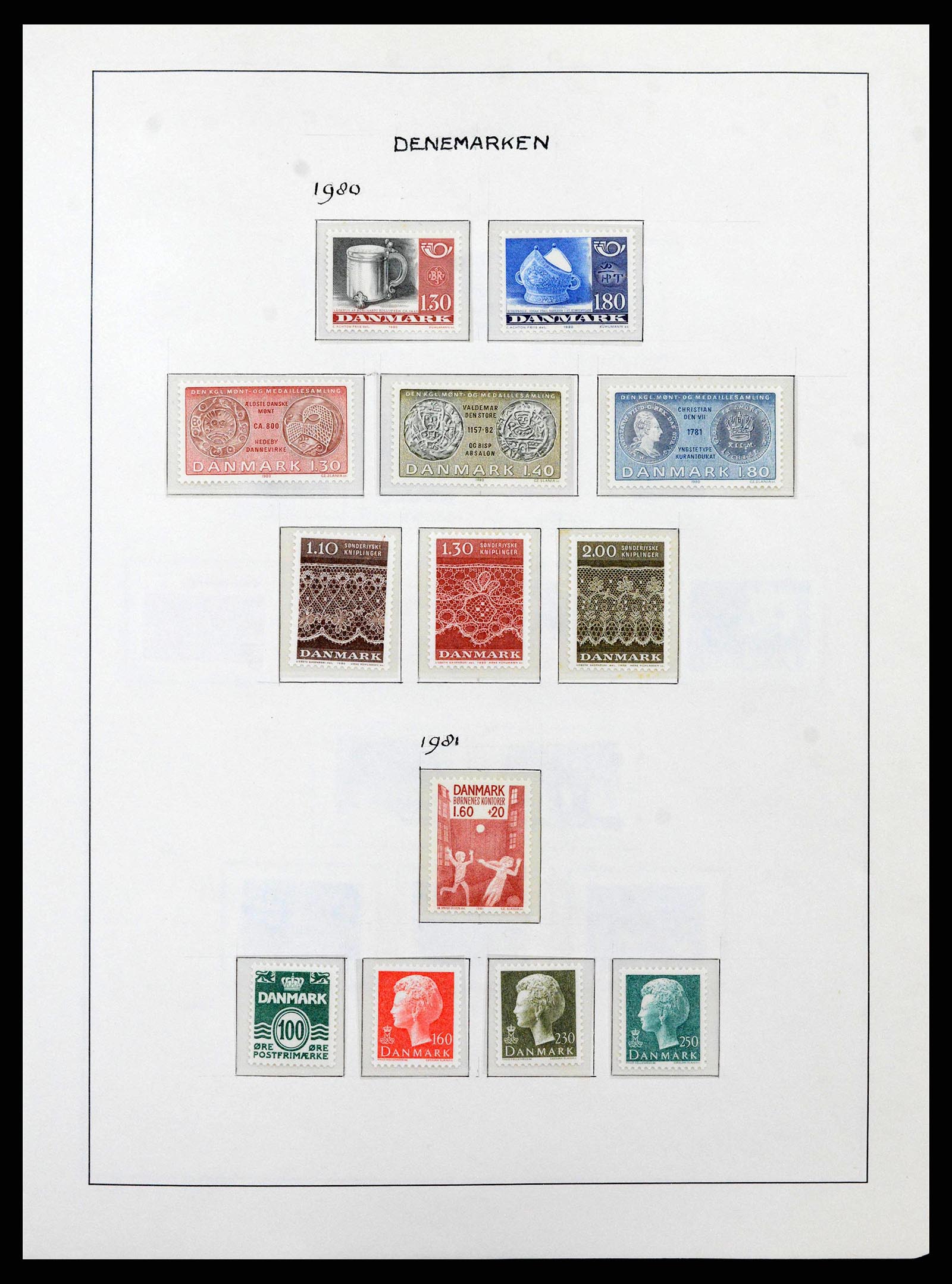 38743 0061 - Postzegelverzameling 38743 Denemarken 1851-1989.