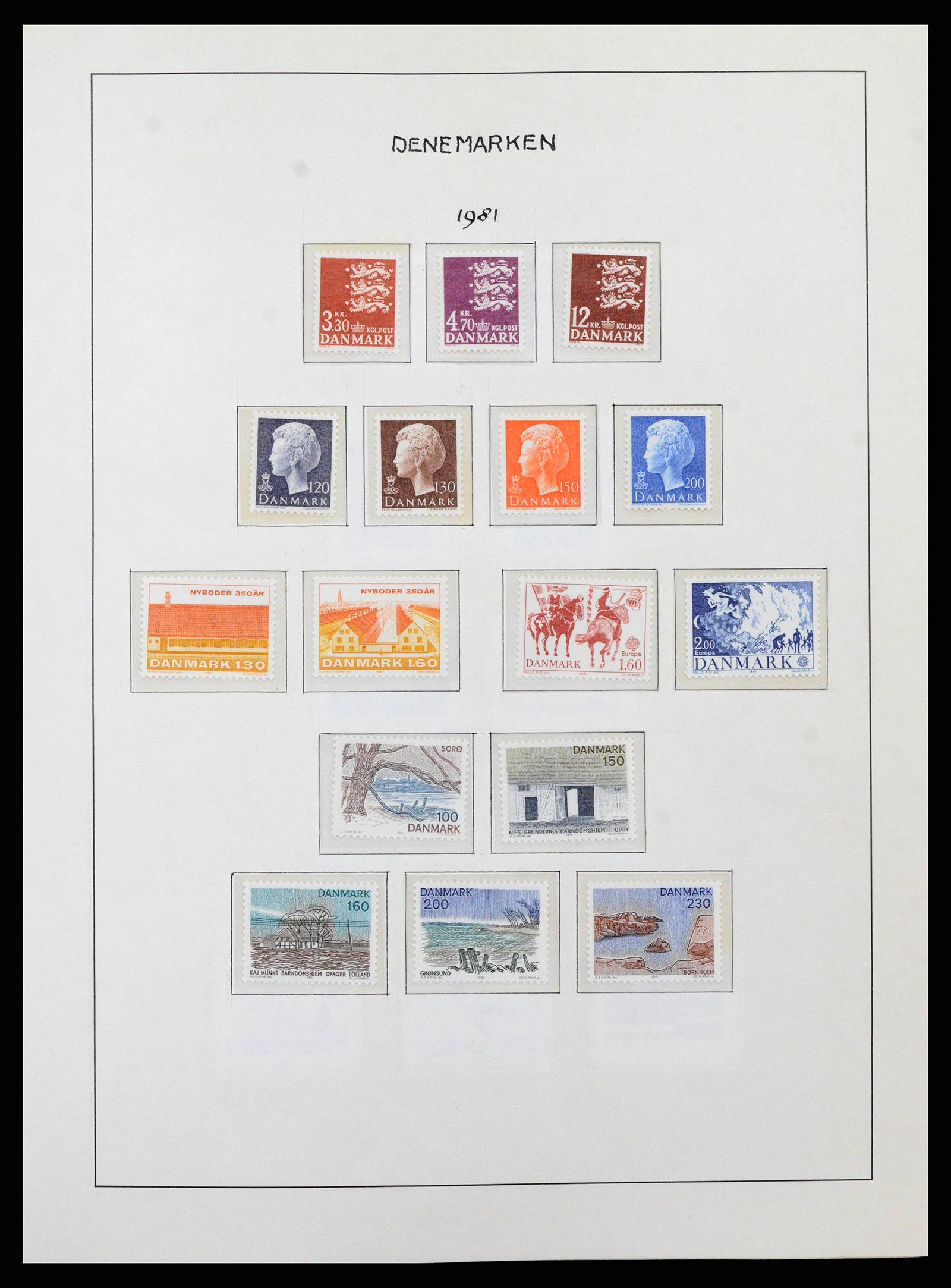 38743 0062 - Postzegelverzameling 38743 Denemarken 1851-1989.