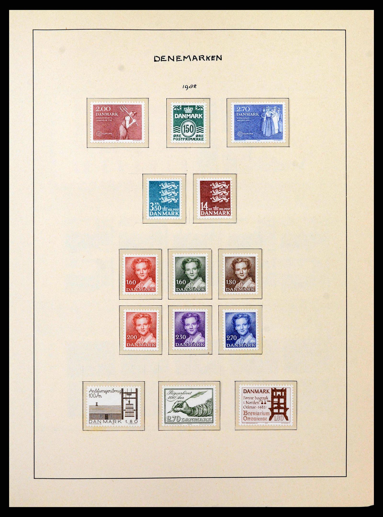 38743 0064 - Postzegelverzameling 38743 Denemarken 1851-1989.
