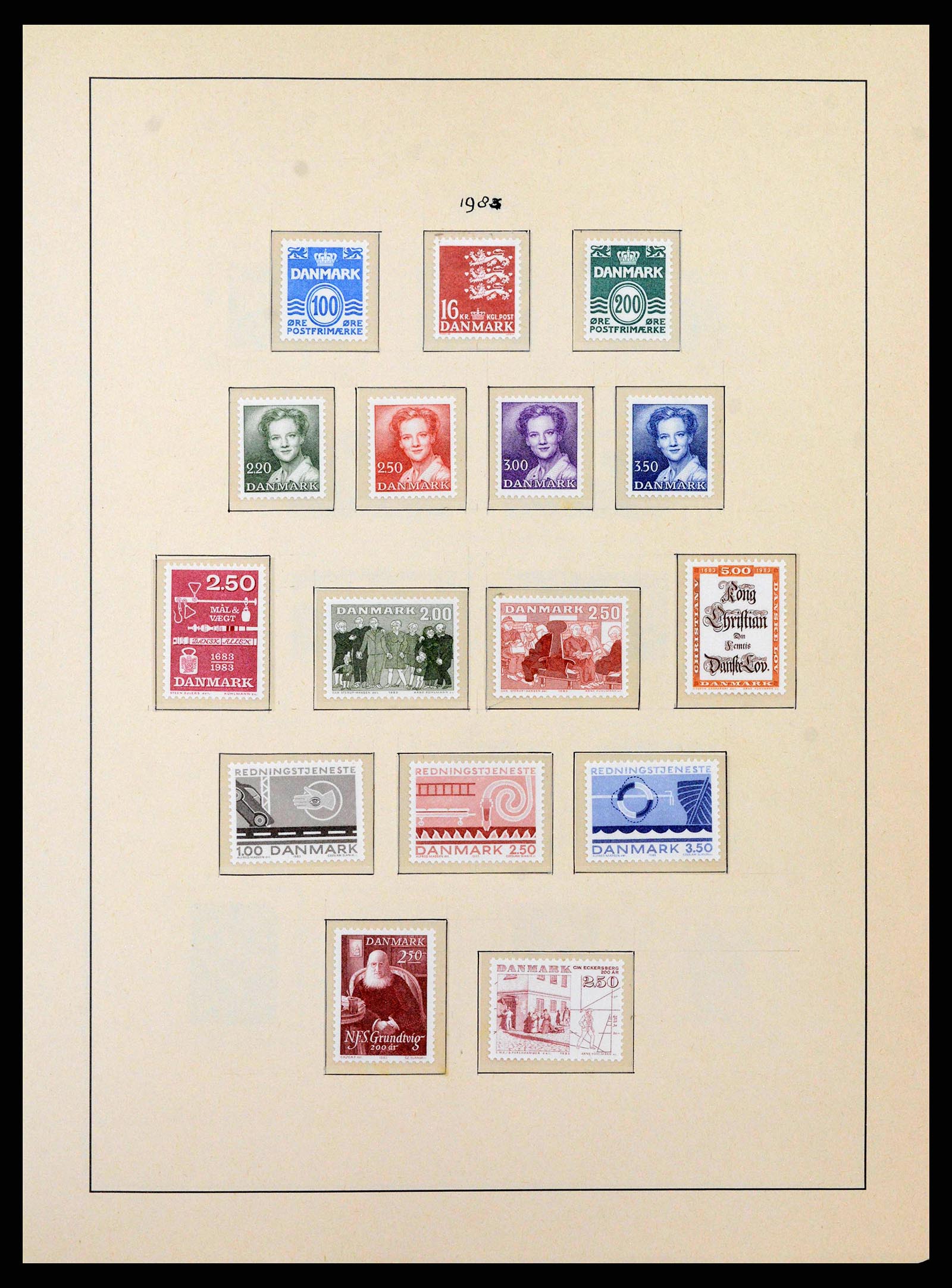 38743 0067 - Postzegelverzameling 38743 Denemarken 1851-1989.