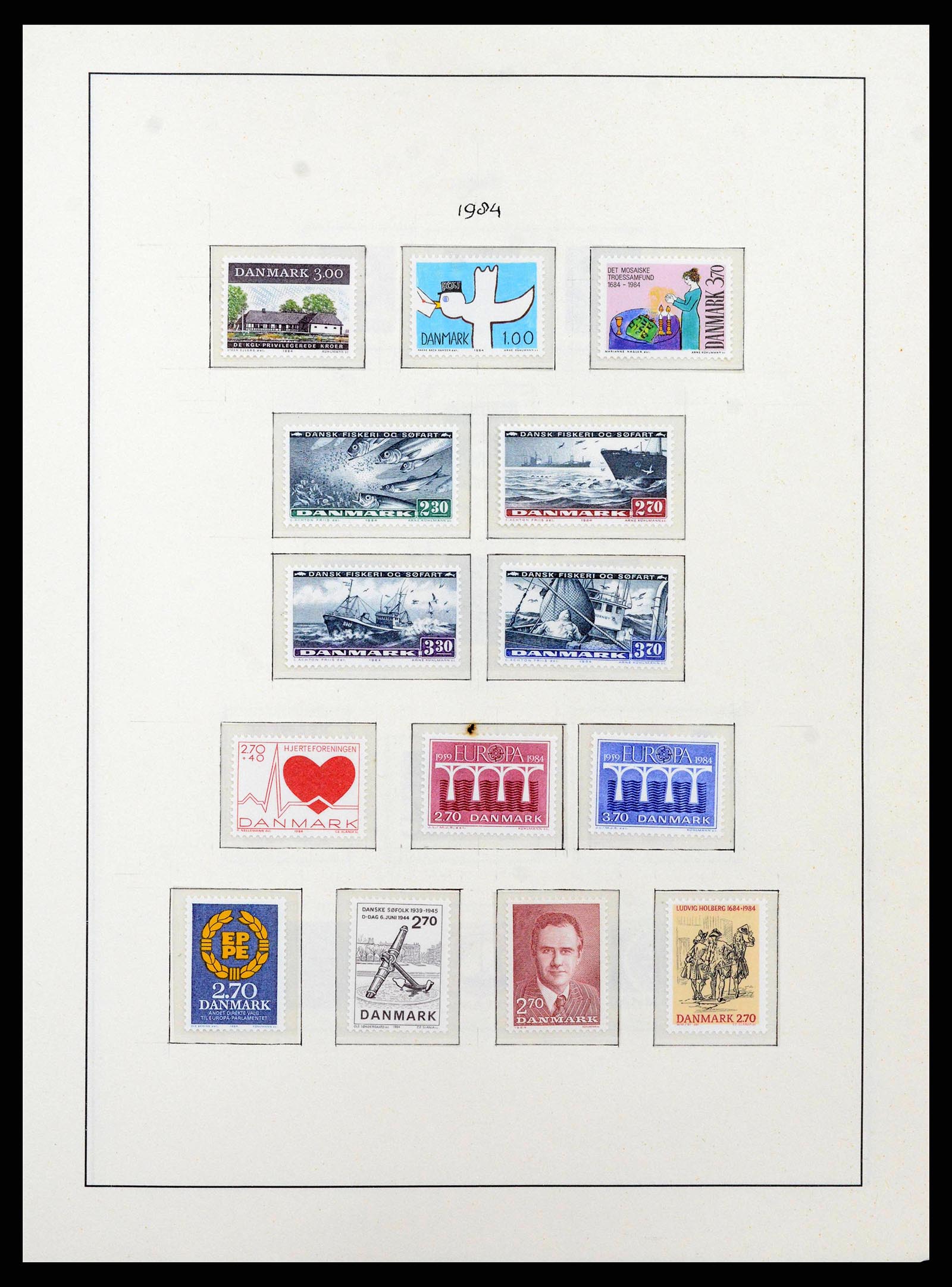 38743 0068 - Postzegelverzameling 38743 Denemarken 1851-1989.