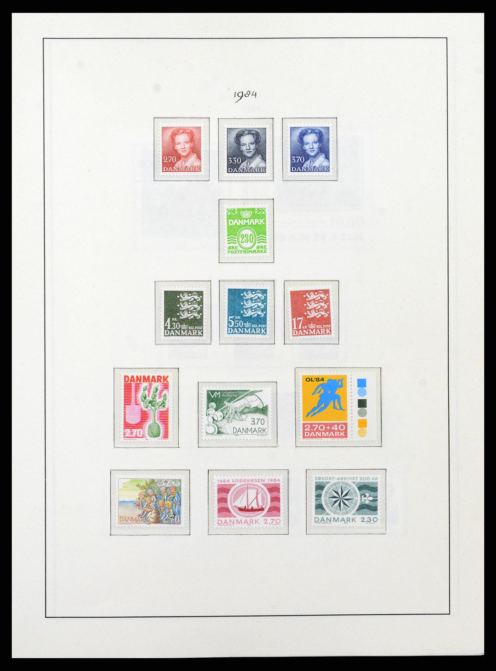 38743 0069 - Postzegelverzameling 38743 Denemarken 1851-1989.