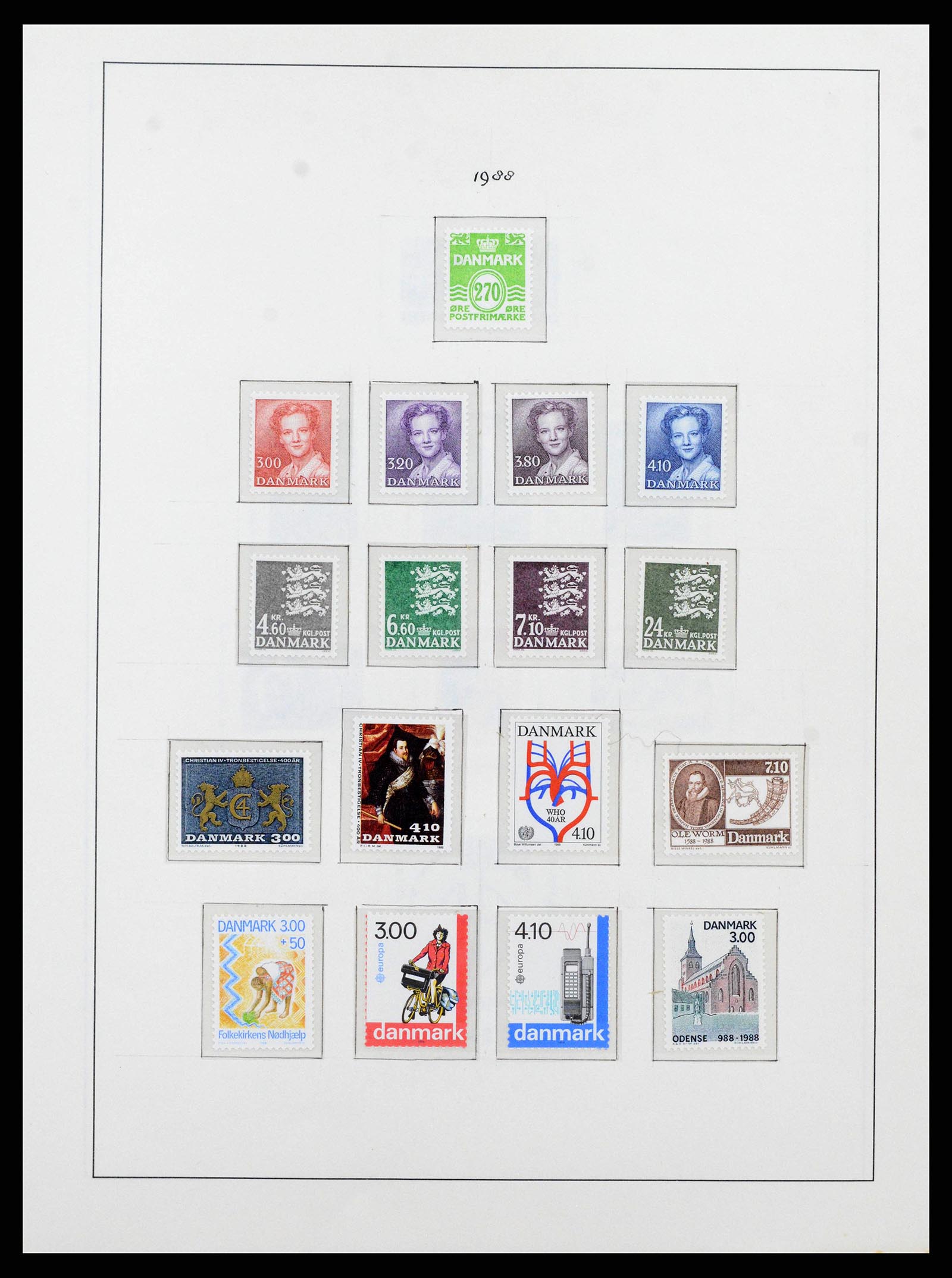 38743 0078 - Postzegelverzameling 38743 Denemarken 1851-1989.