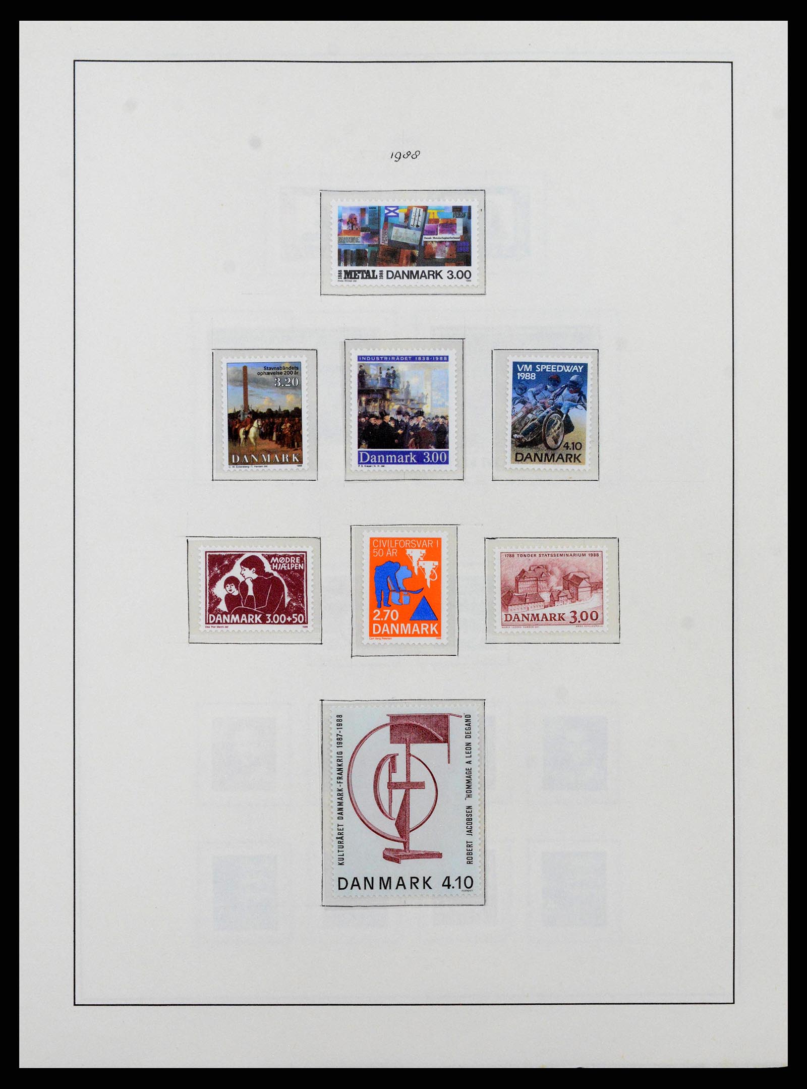 38743 0079 - Postzegelverzameling 38743 Denemarken 1851-1989.