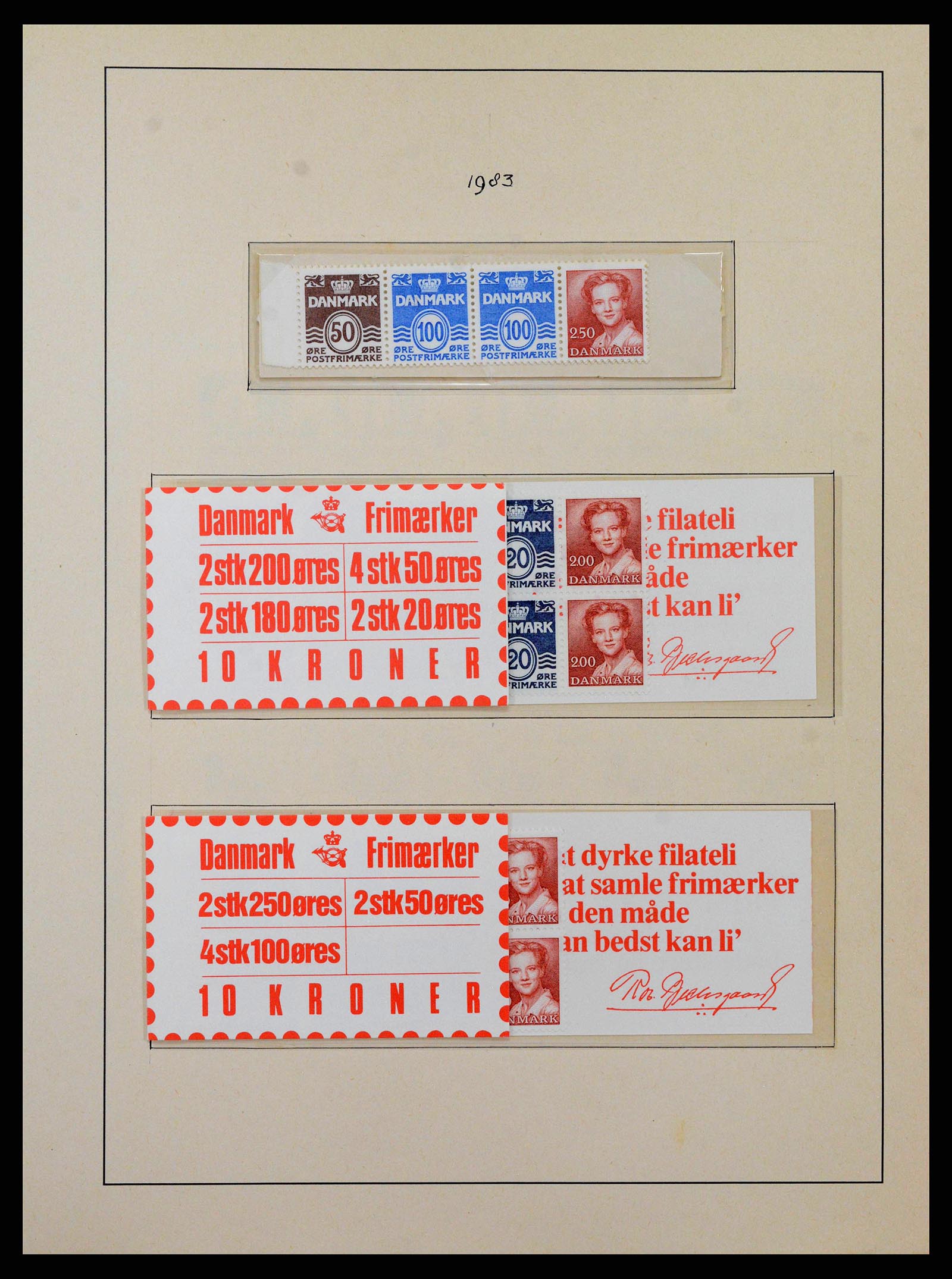 38743 0083 - Postzegelverzameling 38743 Denemarken 1851-1989.