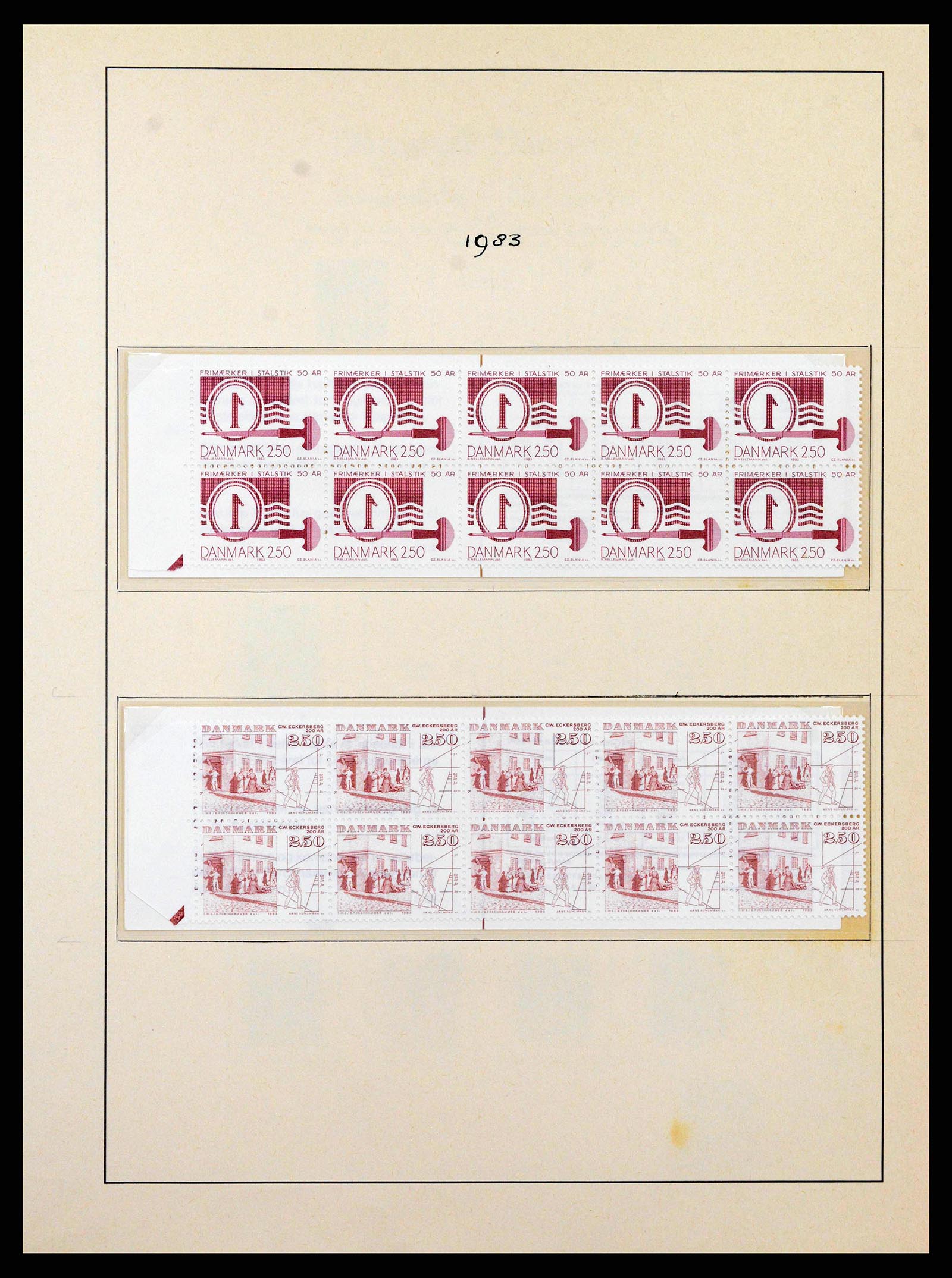 38743 0084 - Postzegelverzameling 38743 Denemarken 1851-1989.
