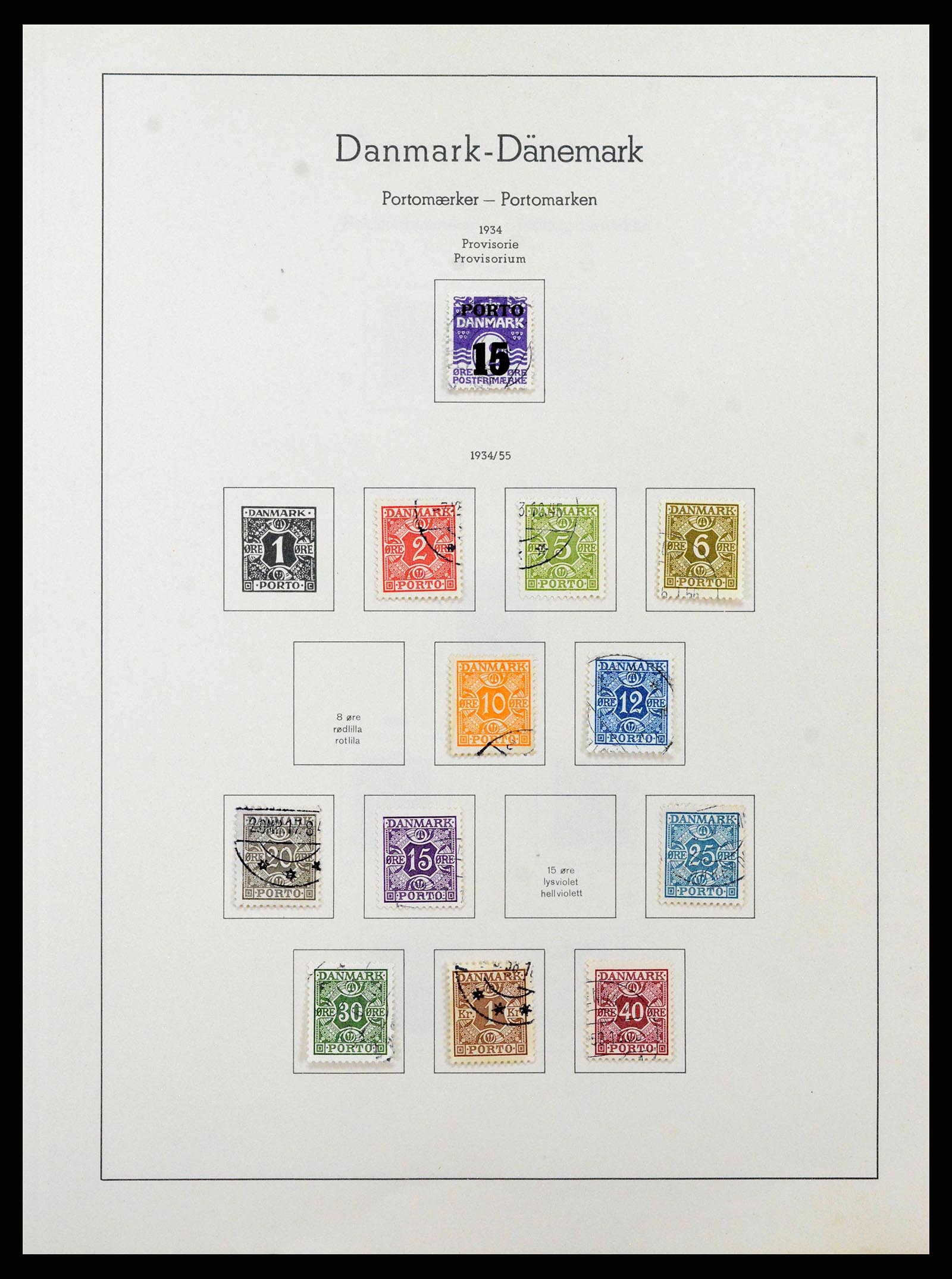 38743 0088 - Postzegelverzameling 38743 Denemarken 1851-1989.