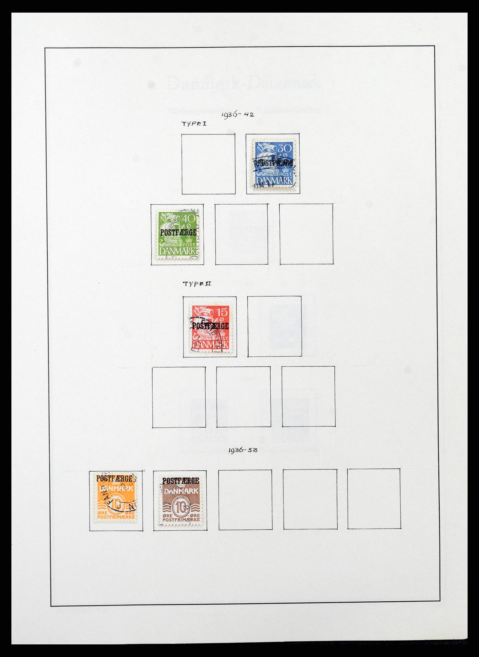 38743 0092 - Postzegelverzameling 38743 Denemarken 1851-1989.