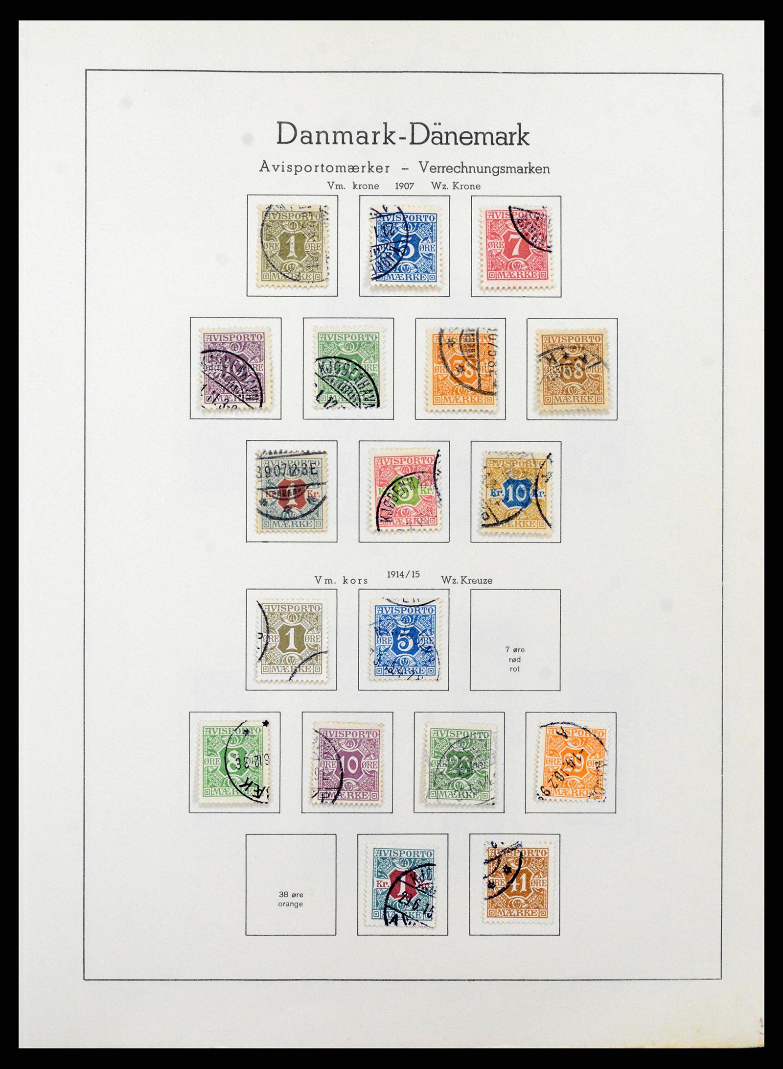 38743 0095 - Postzegelverzameling 38743 Denemarken 1851-1989.