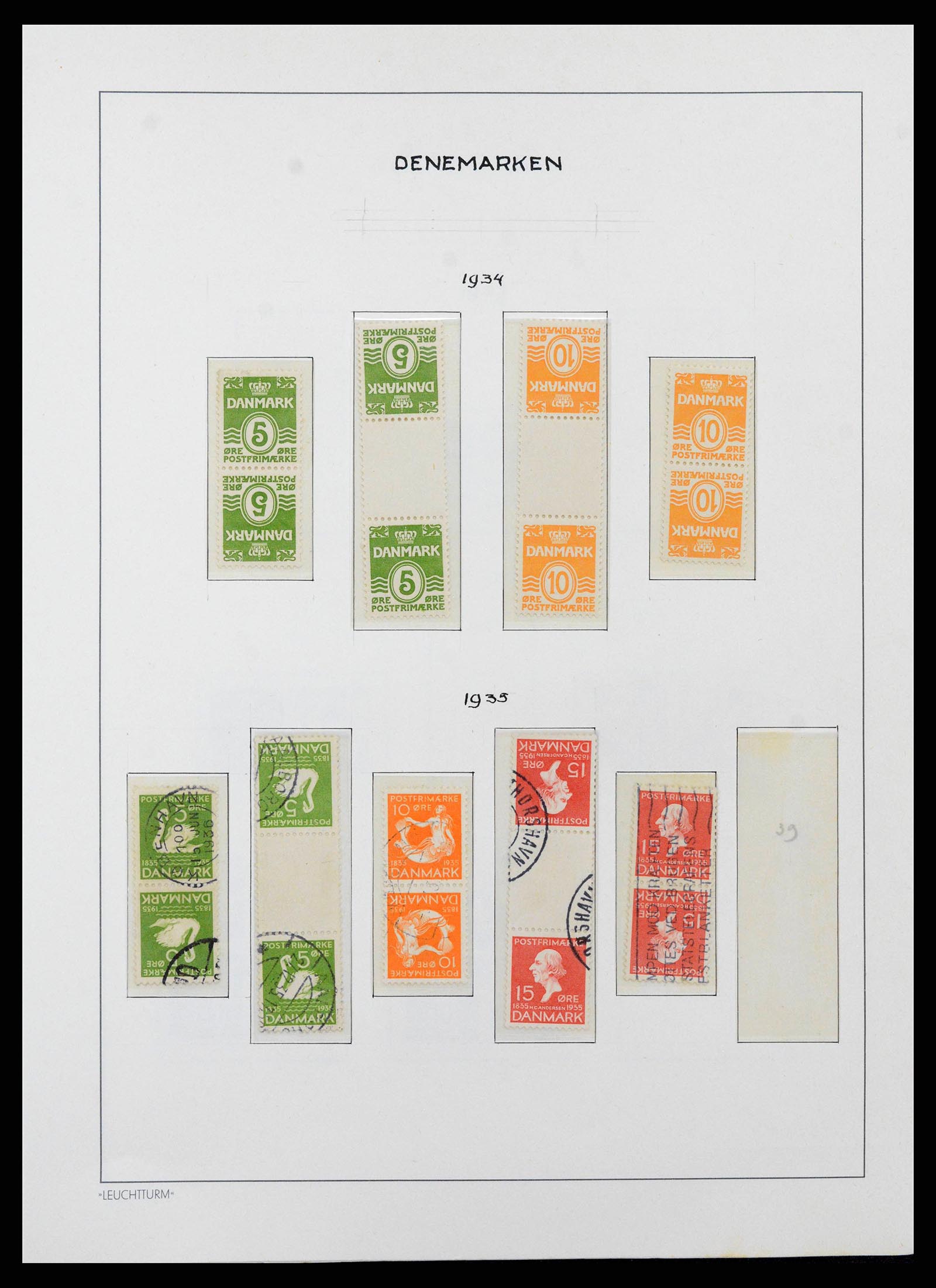 38743 0098 - Postzegelverzameling 38743 Denemarken 1851-1989.