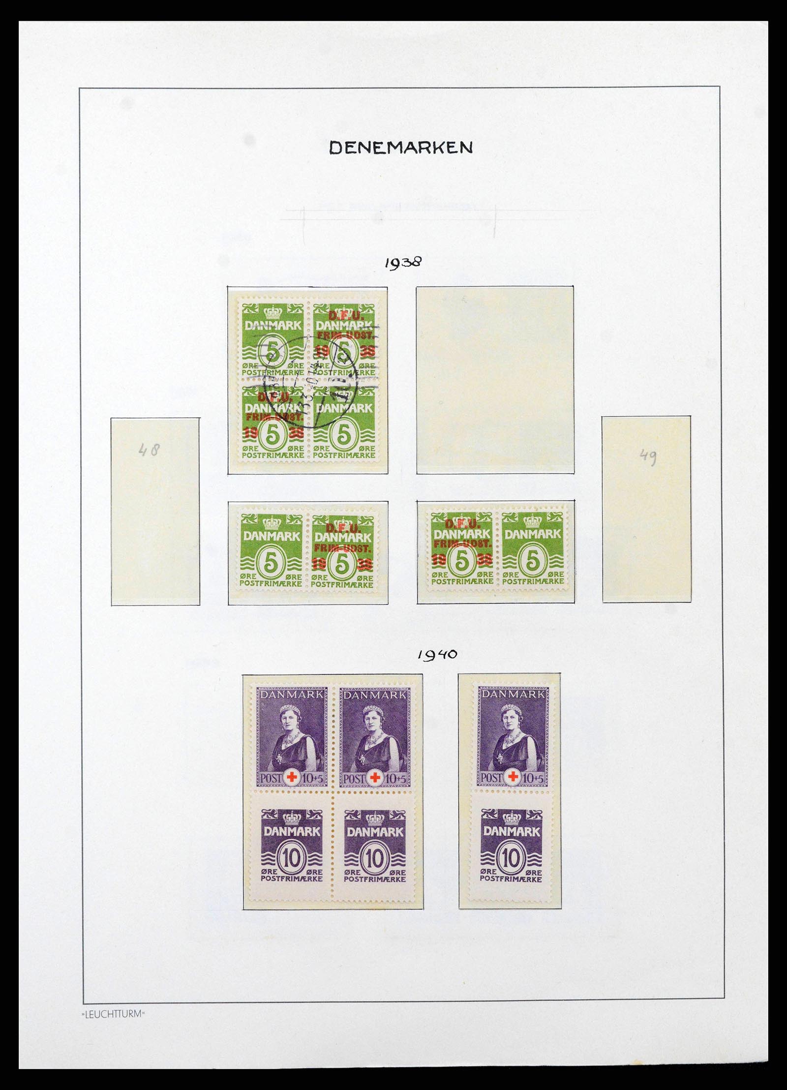 38743 0100 - Postzegelverzameling 38743 Denemarken 1851-1989.