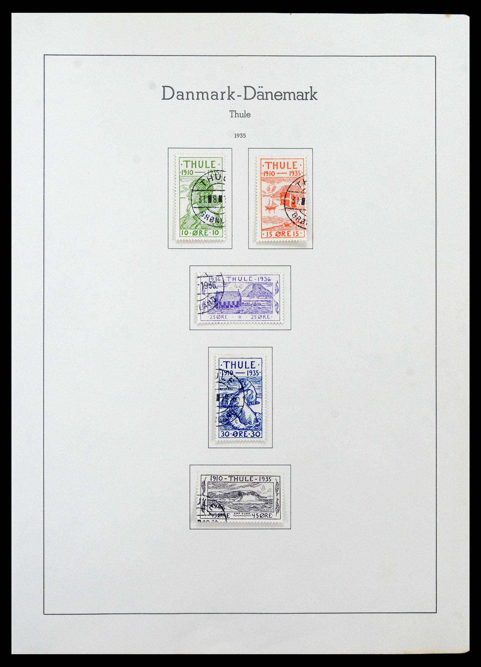 38743 0102 - Postzegelverzameling 38743 Denemarken 1851-1989.