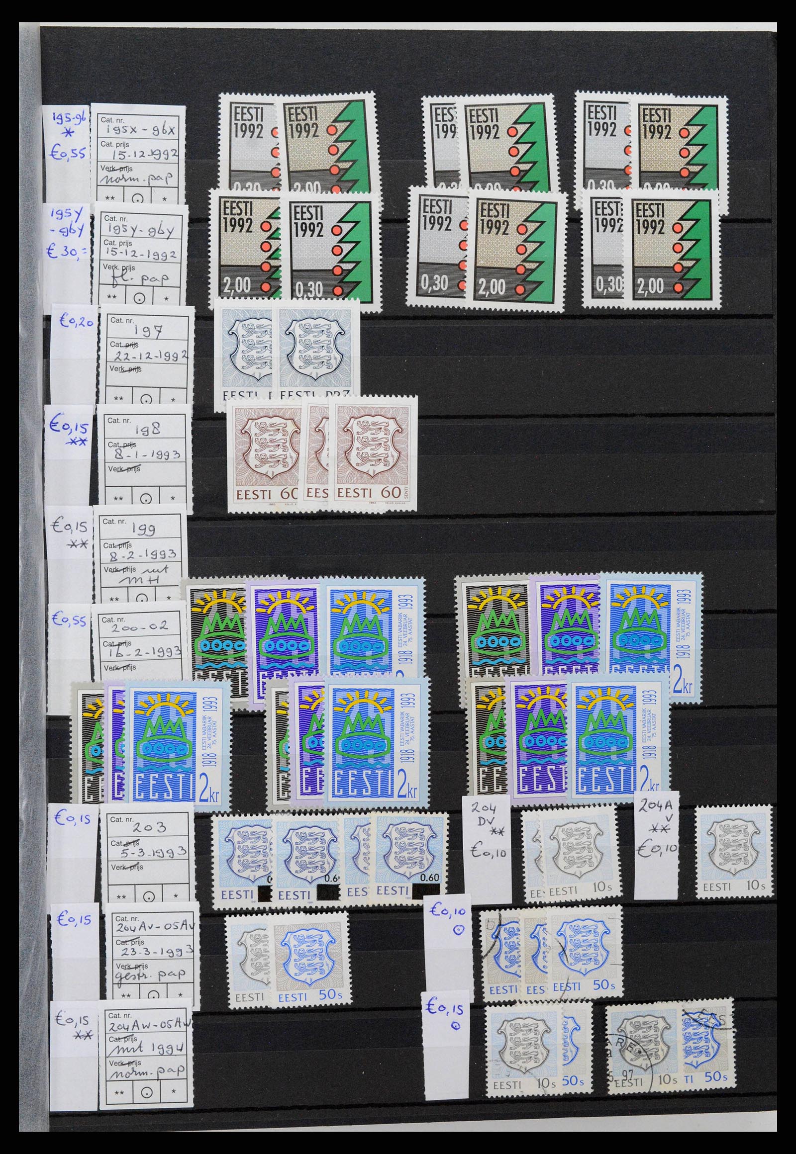 38744 0003 - Postzegelverzameling 38744 Estland 1991-2023!