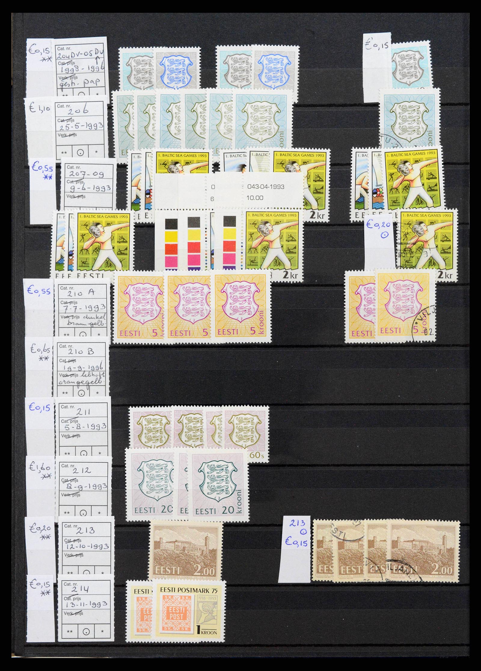 38744 0004 - Postzegelverzameling 38744 Estland 1991-2023!