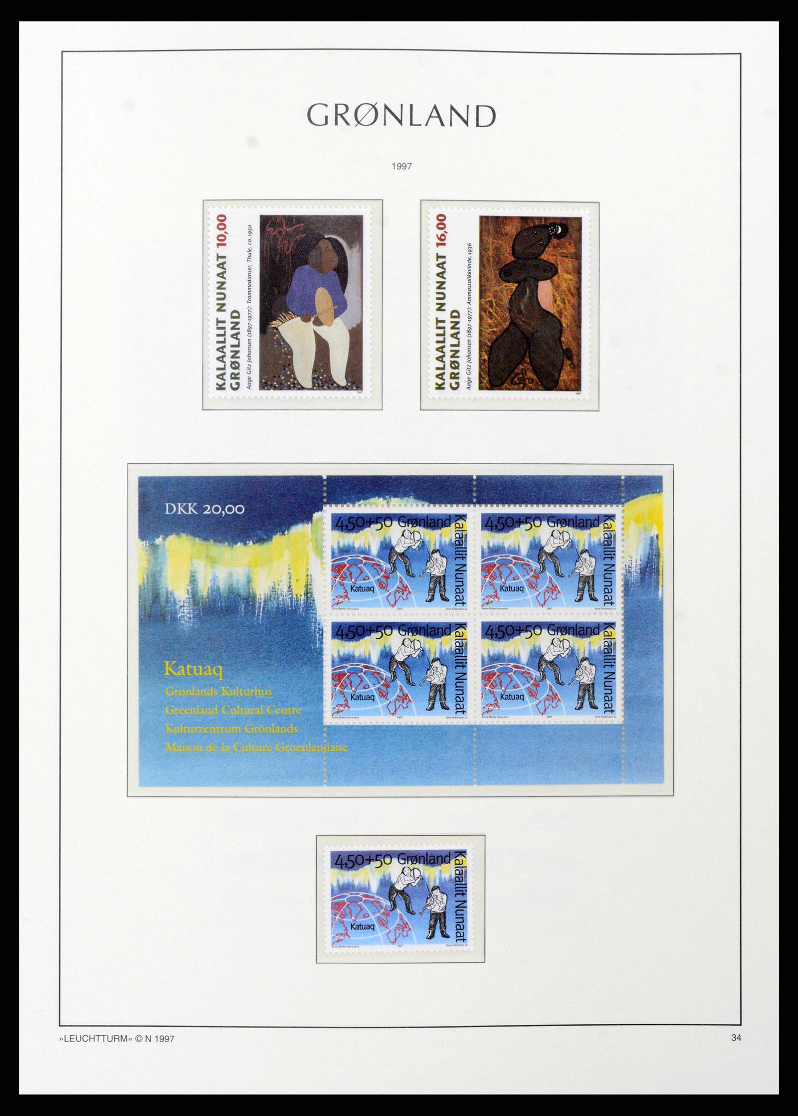 38748 0039 - Stamp collection 38748 Greenland 1915-2017.