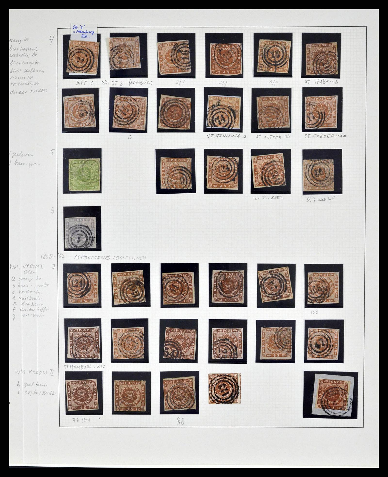 38749 0002 - Postzegelverzameling 38749 Denemarken 1853-1950.