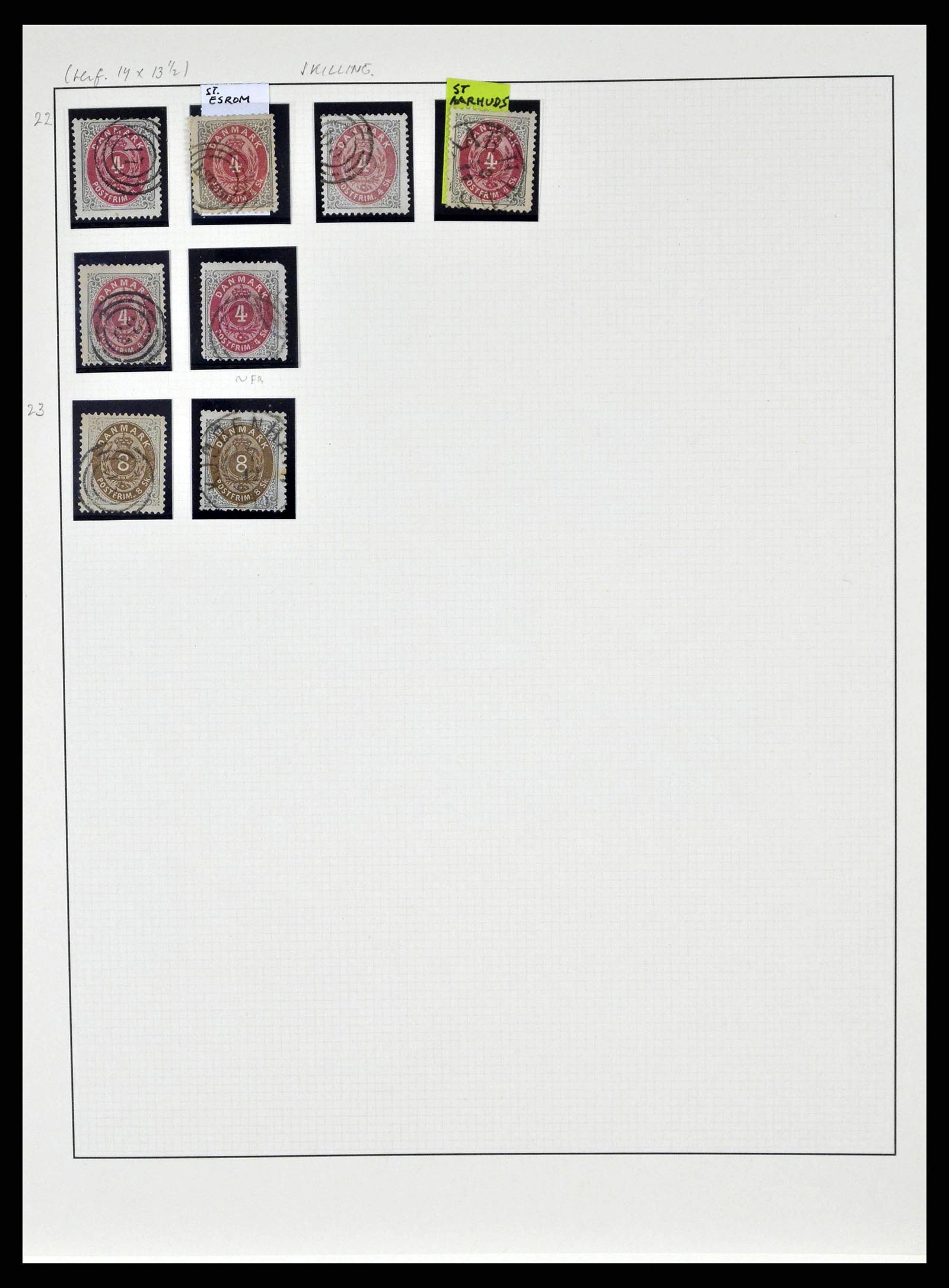 38749 0005 - Postzegelverzameling 38749 Denemarken 1853-1950.