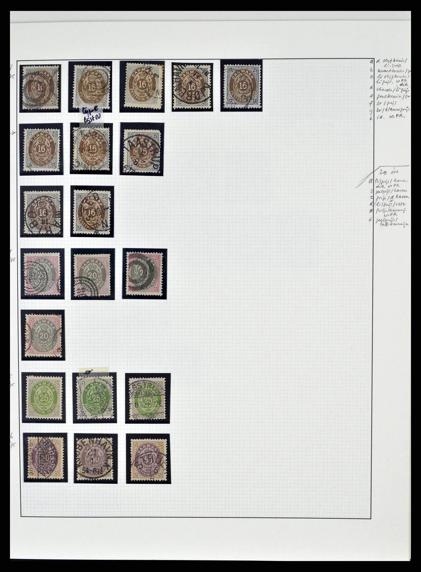 38749 0008 - Postzegelverzameling 38749 Denemarken 1853-1950.