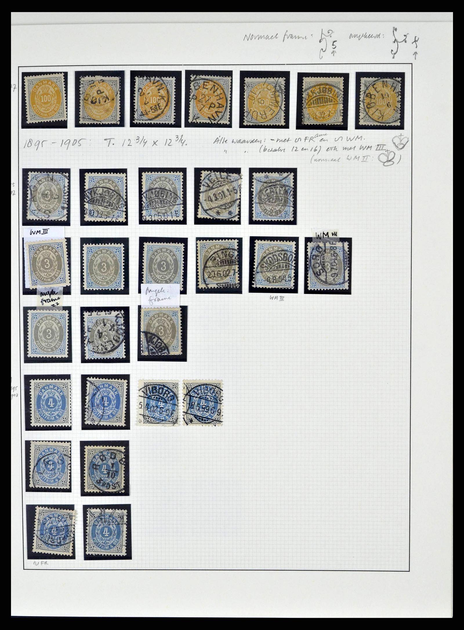 38749 0009 - Postzegelverzameling 38749 Denemarken 1853-1950.